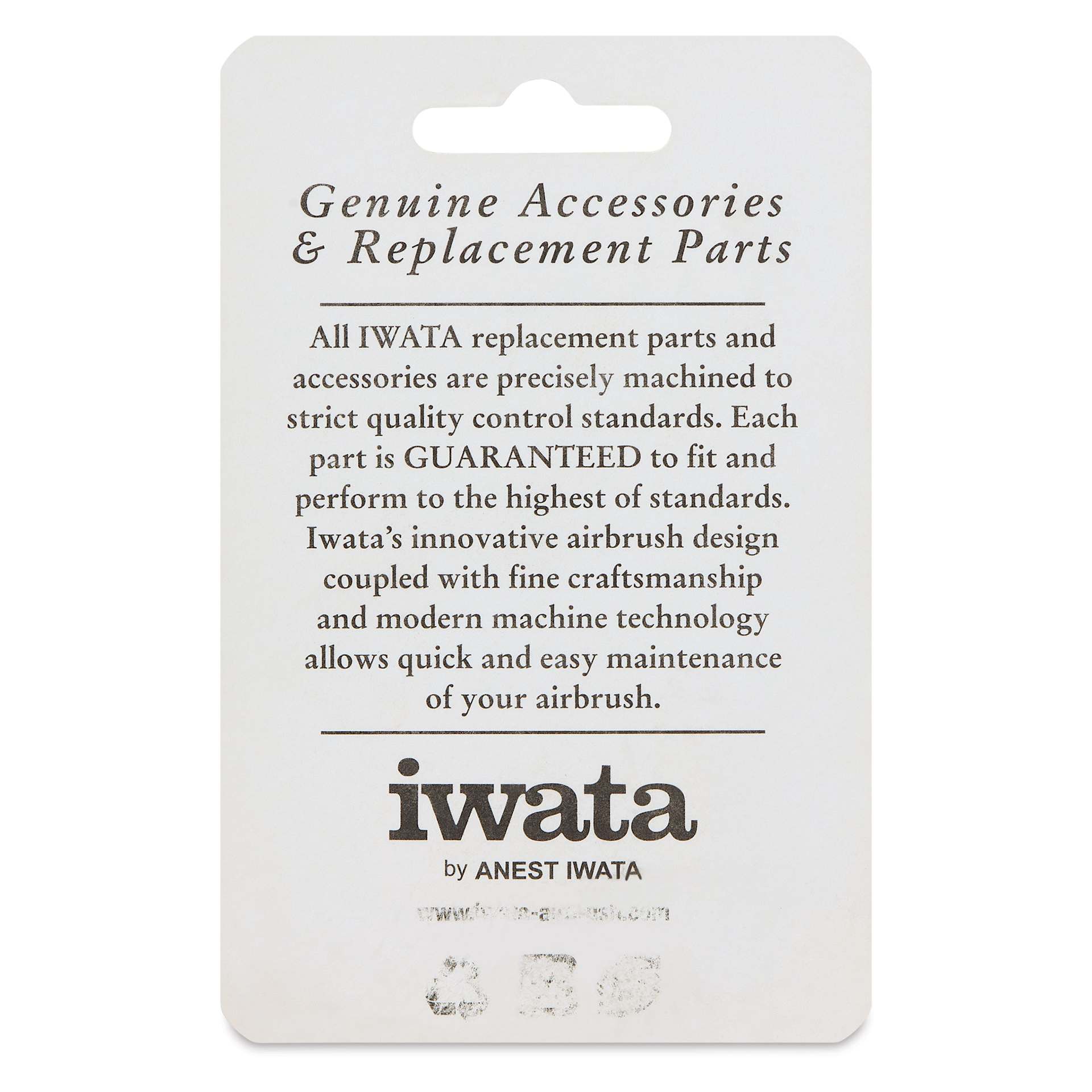 Iwata Hi-Line and High Performance Plus Airbrush Needle Cap - H3, back of packaging