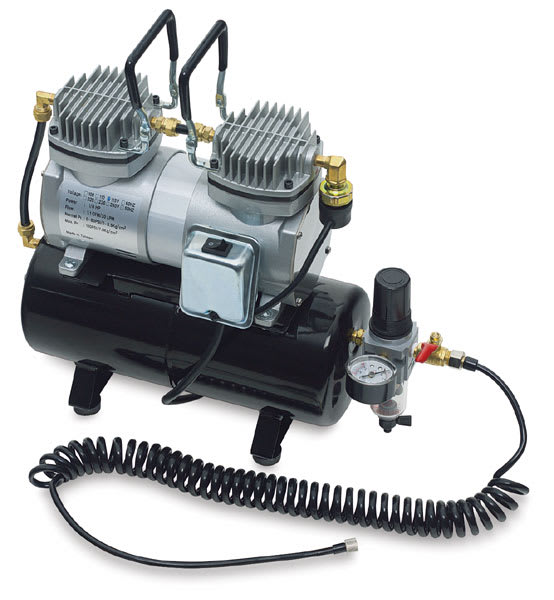 Whisper Aire 2000 Compressors - Angeld view of Air Compressor with Air Tank
