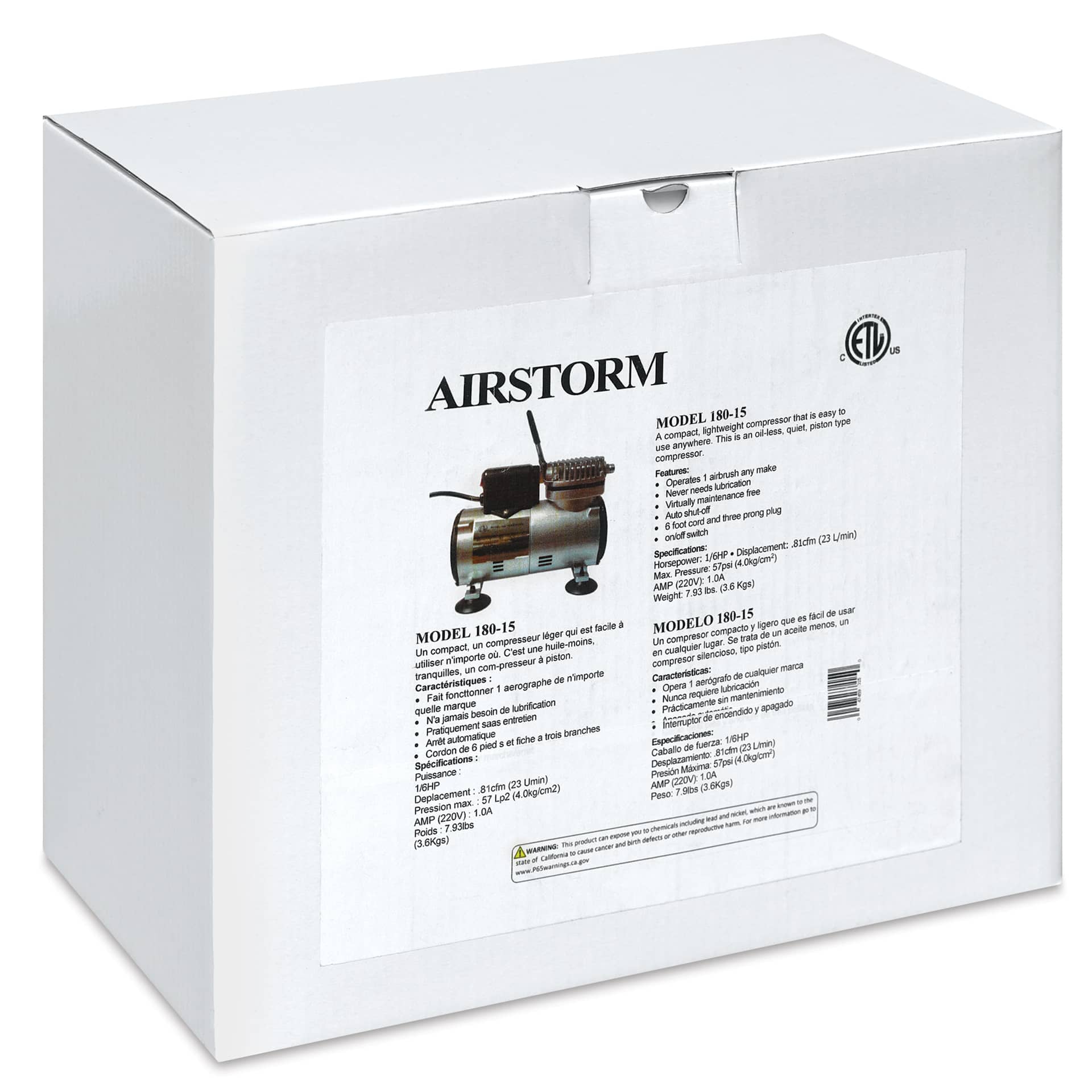 Badger Airstorm Compressor, packaging