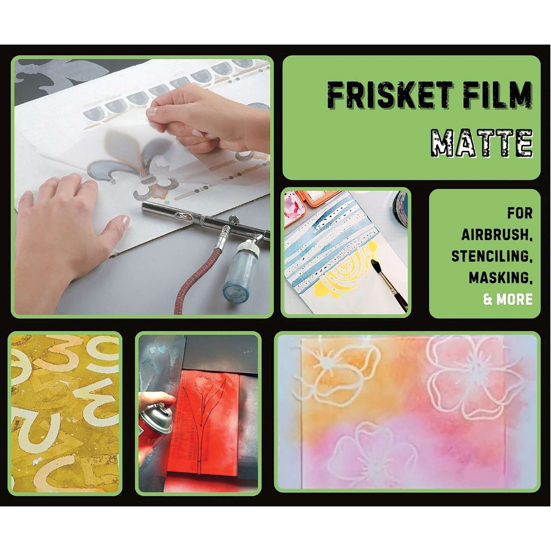 Frisket Film. Matte. For airbrush, stenciling, masking, & more.