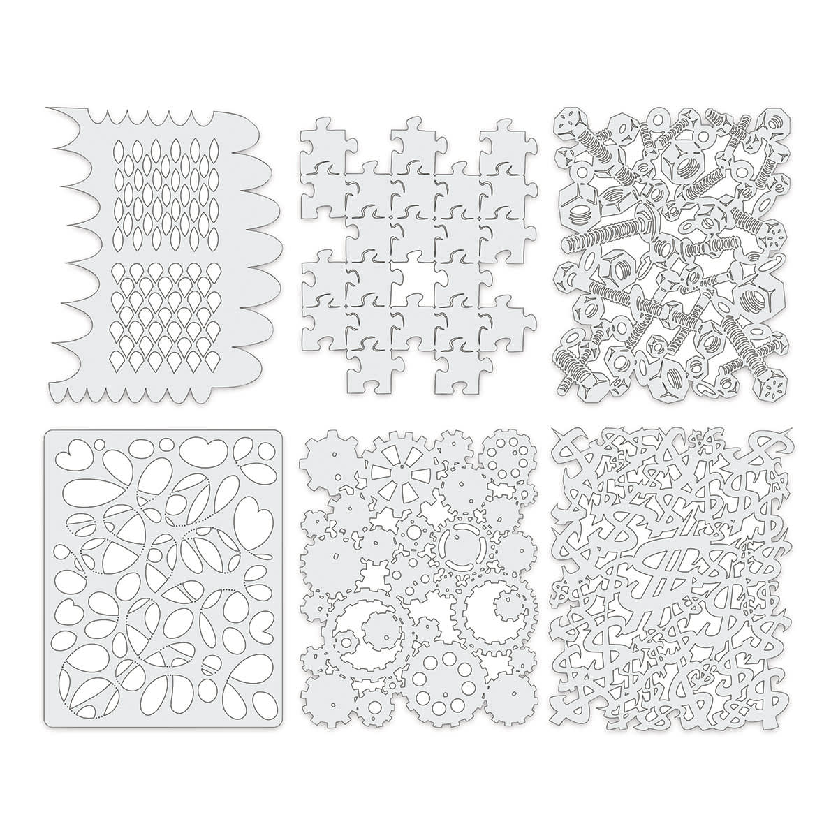 Iwata Artool Freehand Template - Set of 6, Kustom FX II Mini