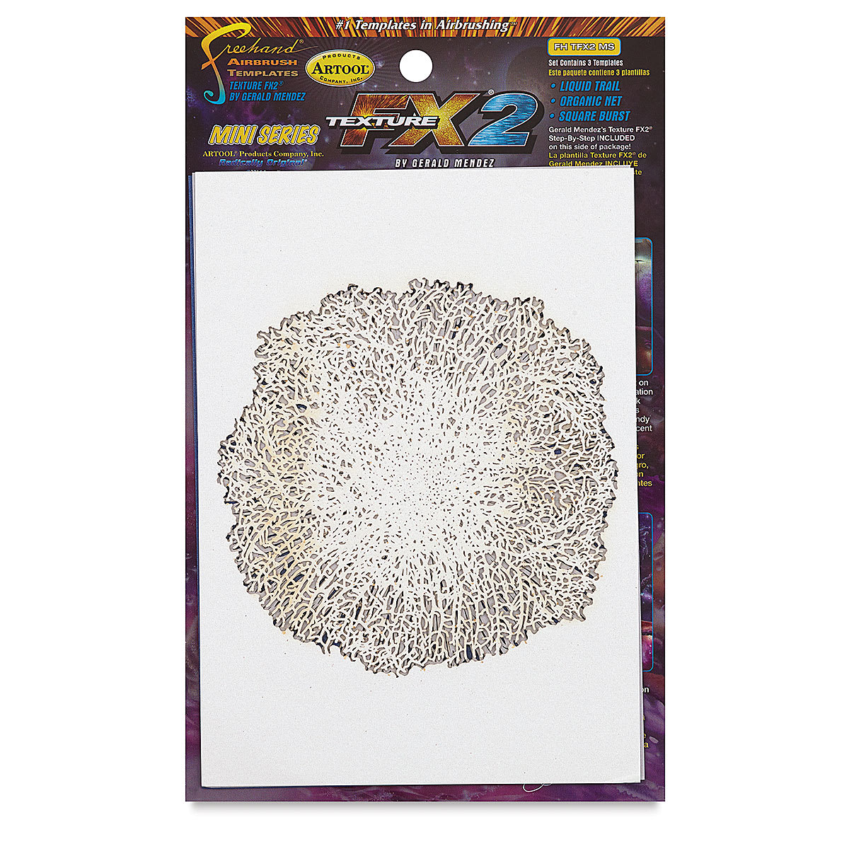 Iwata Artool Freehand Template - Mini, Set of 3, Texture FX2 (In packaging)