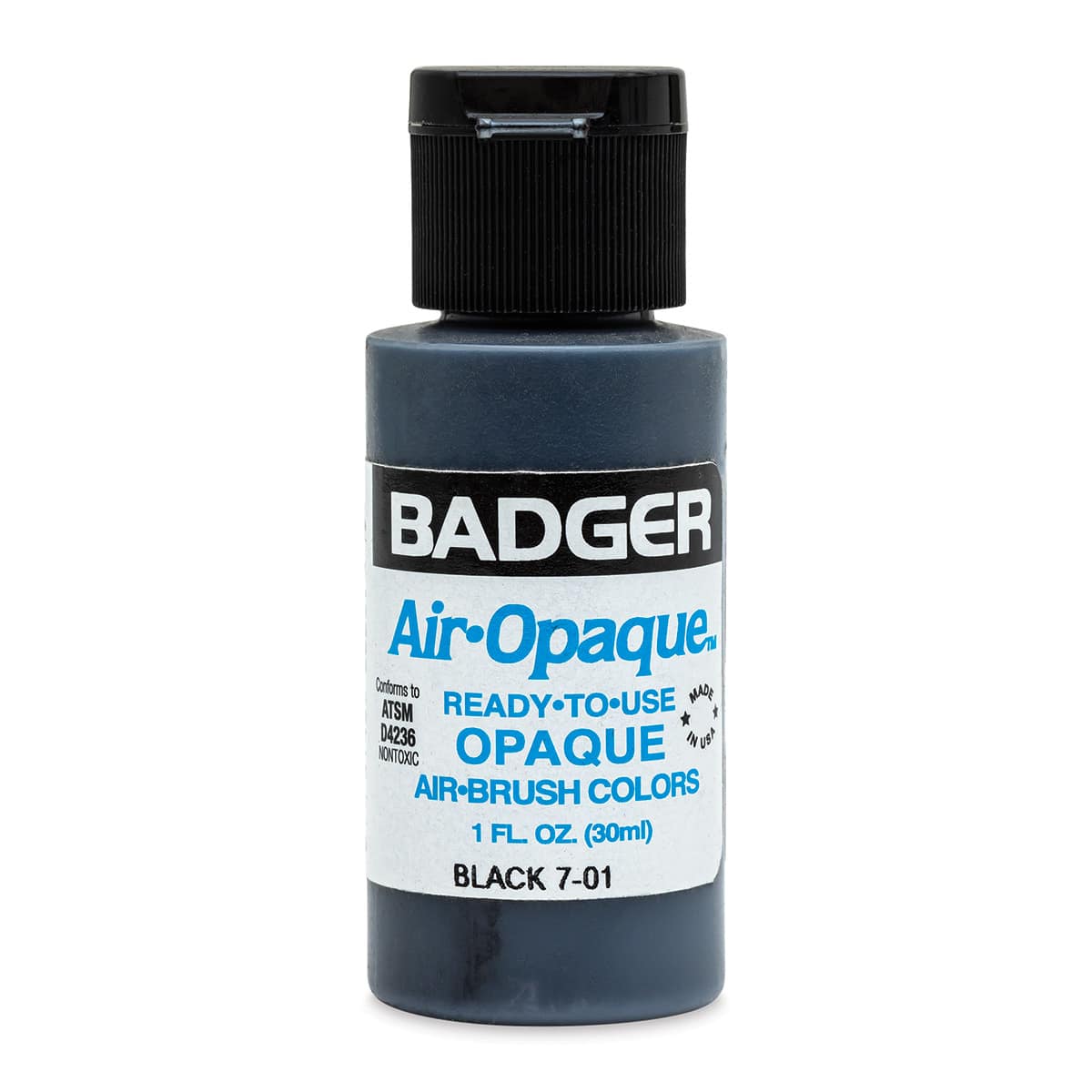 Badger Air-Opaque Airbrush Color - 1 oz, Black - front