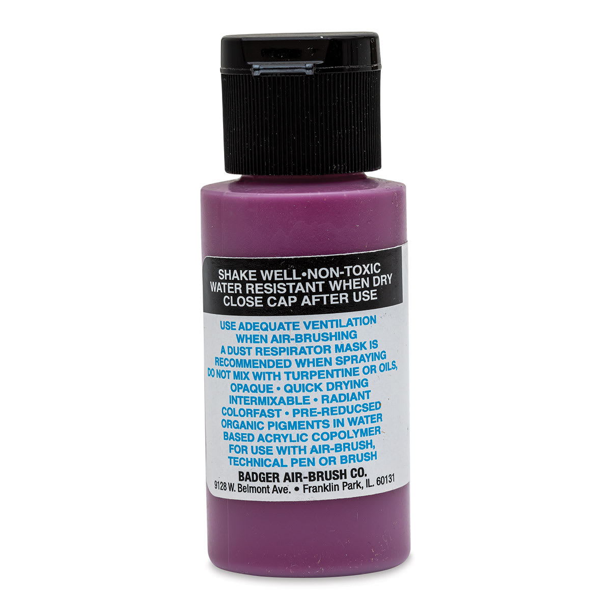 Badger Air-Opaque Airbrush Color - 1 oz, Magenta - back