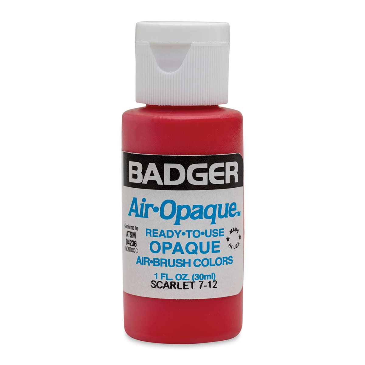 Badger Air-Opaque Airbrush Color - 1 oz, Scarlet - front