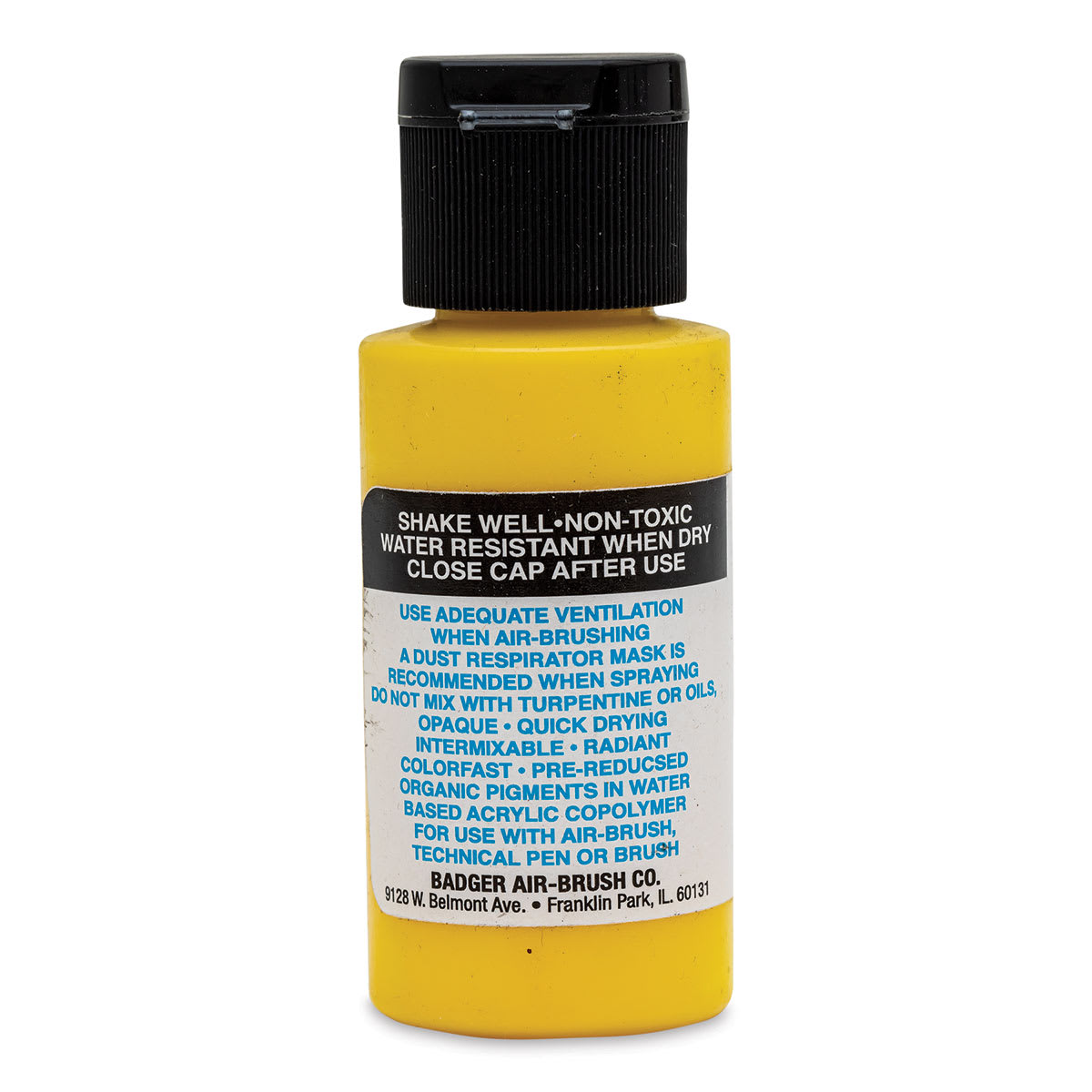 Badger Air-Opaque Airbrush Color - 1 oz, Yellow - back