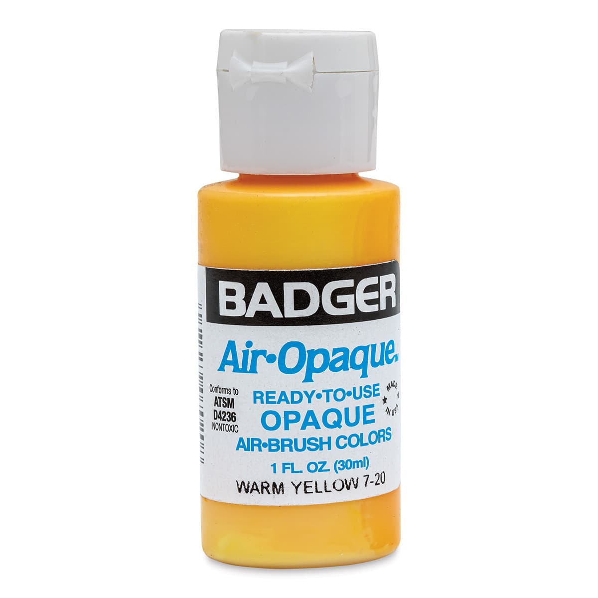 Badger Air-Opaque Airbrush Color - 1 oz, Warm Yellow - front