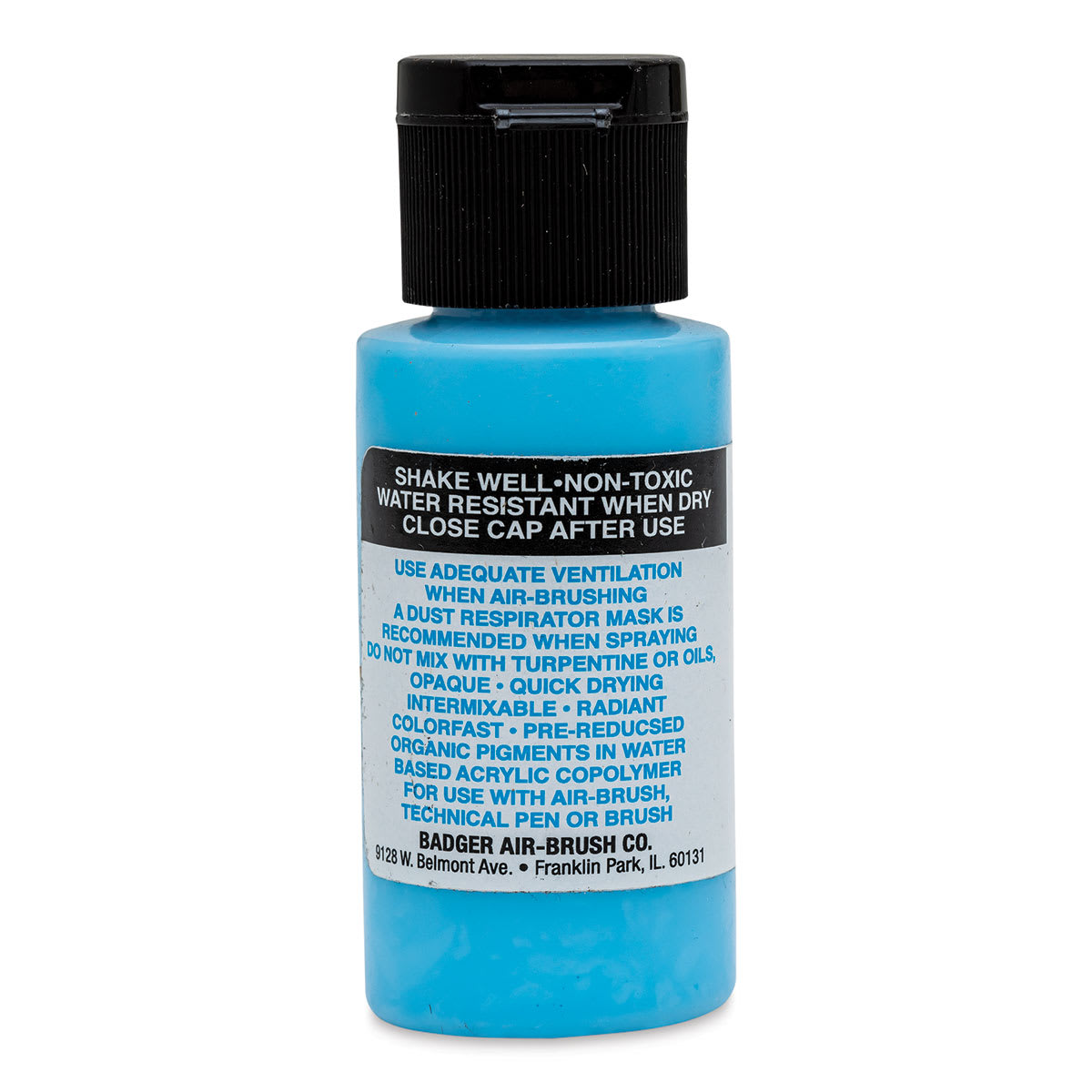 Badger Air-Opaque Airbrush Color - 1 oz, Powder Blue - back