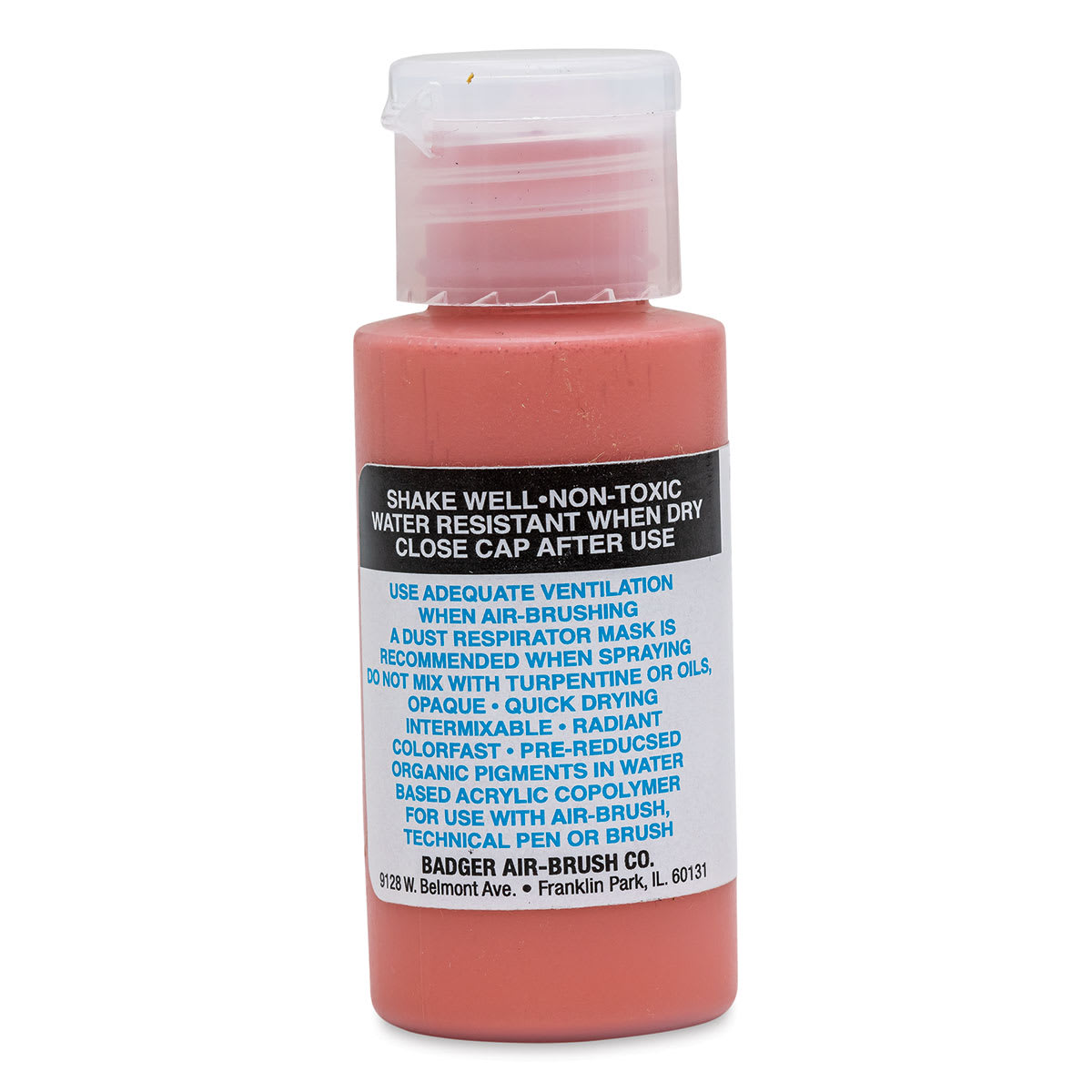 Badger Air-Opaque Airbrush Color - 1 oz, Pearl Bronze - back