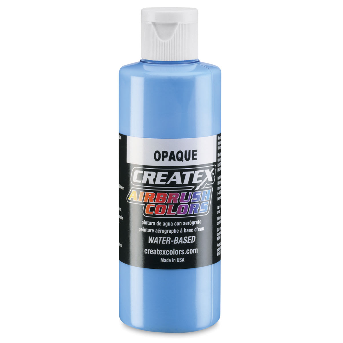 Createx Airbrush Color - 4 oz bottle of Opaque Sky Blue shown