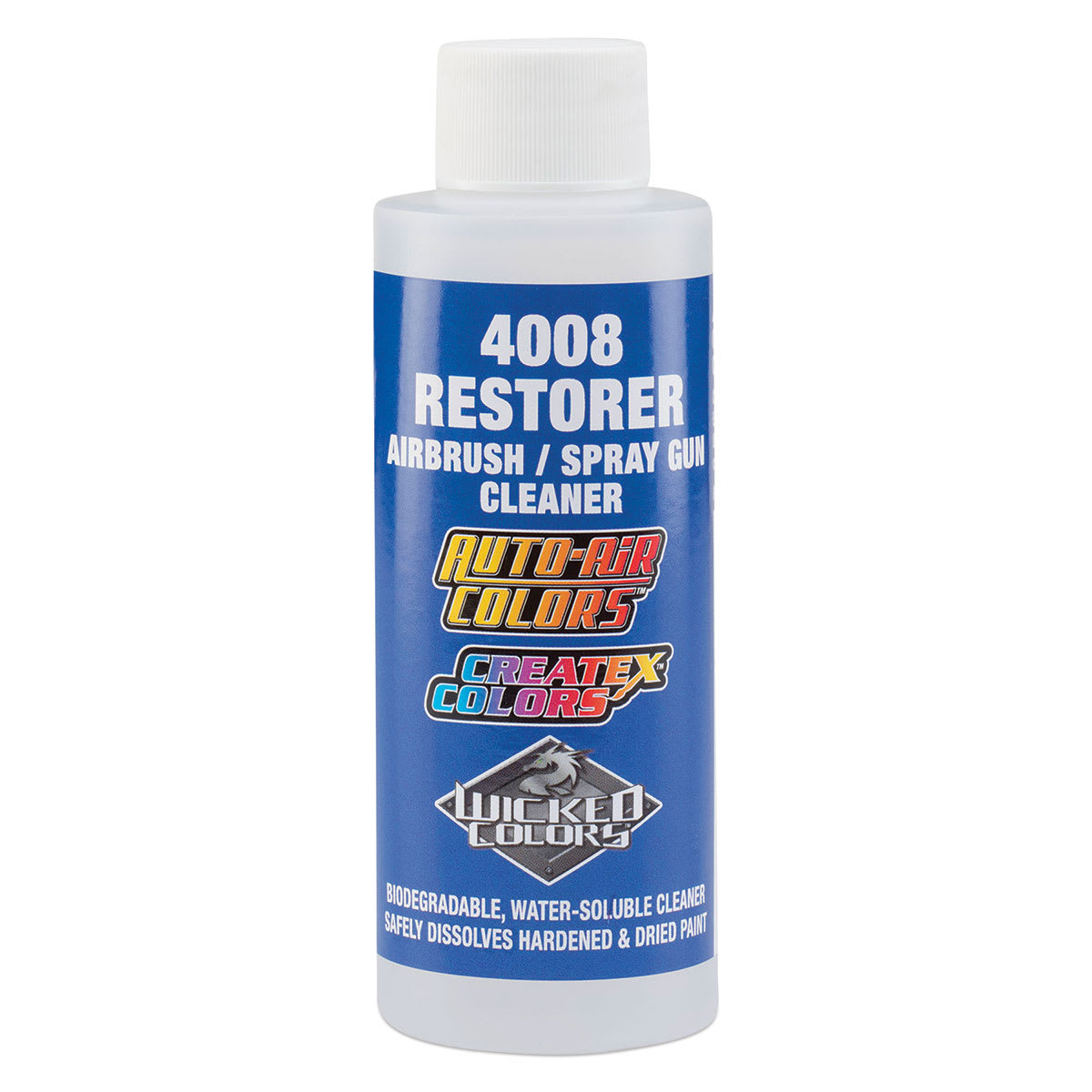 Createx Auto Air Additive - Front view of 4 oz Restorer bottle Createx Auto Air Additive - Front view of 4 oz Restorer bottle