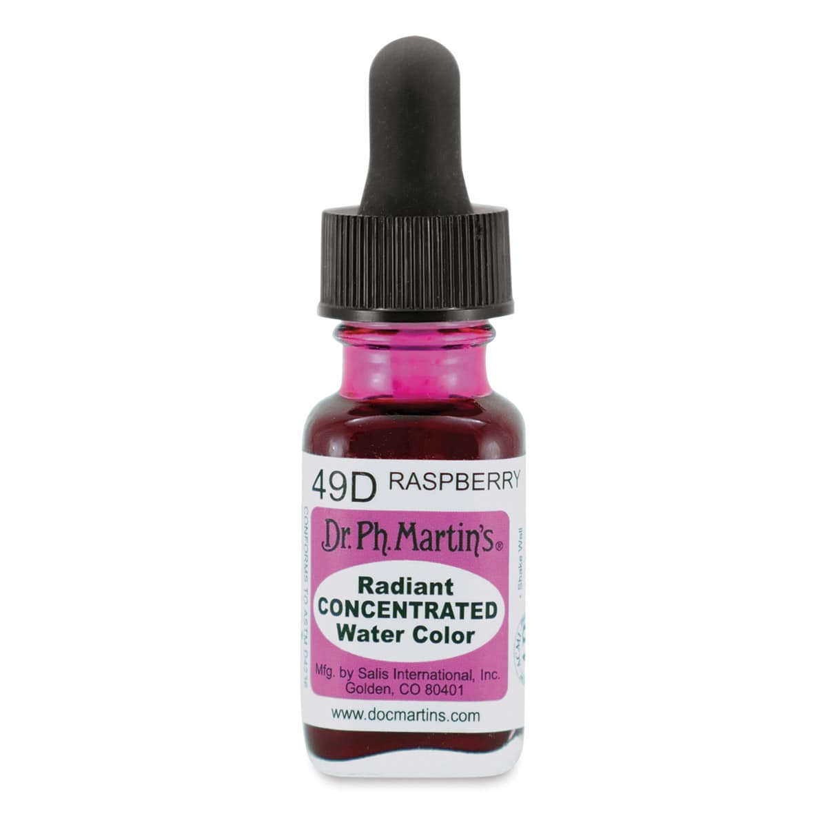 Dr. Ph. Martin's Radiant Concentrated Individual Watercolor - 1/2 oz, Raspberry
