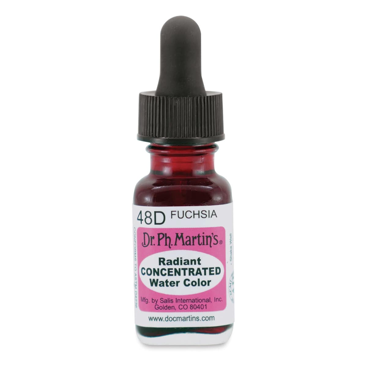 Dr. Ph. Martin's Radiant Concentrated Individual Watercolor - 1/2 oz, Fuchsia