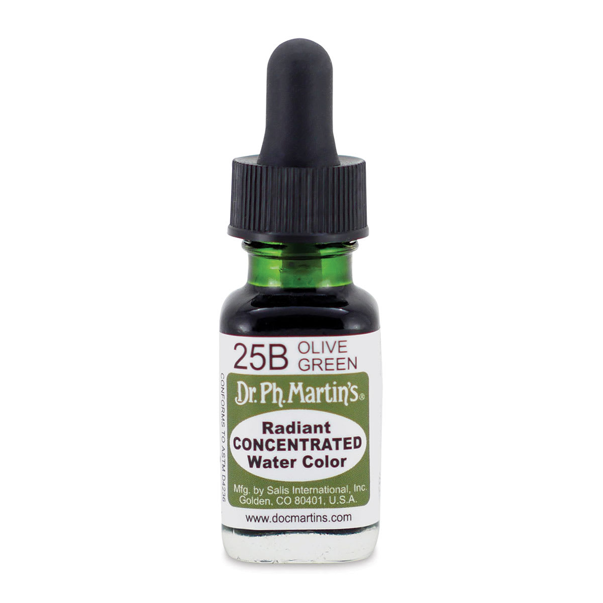 Dr. Ph. Martin's Radiant Concentrated Individual Watercolor - 1/2 oz, Olive Green
