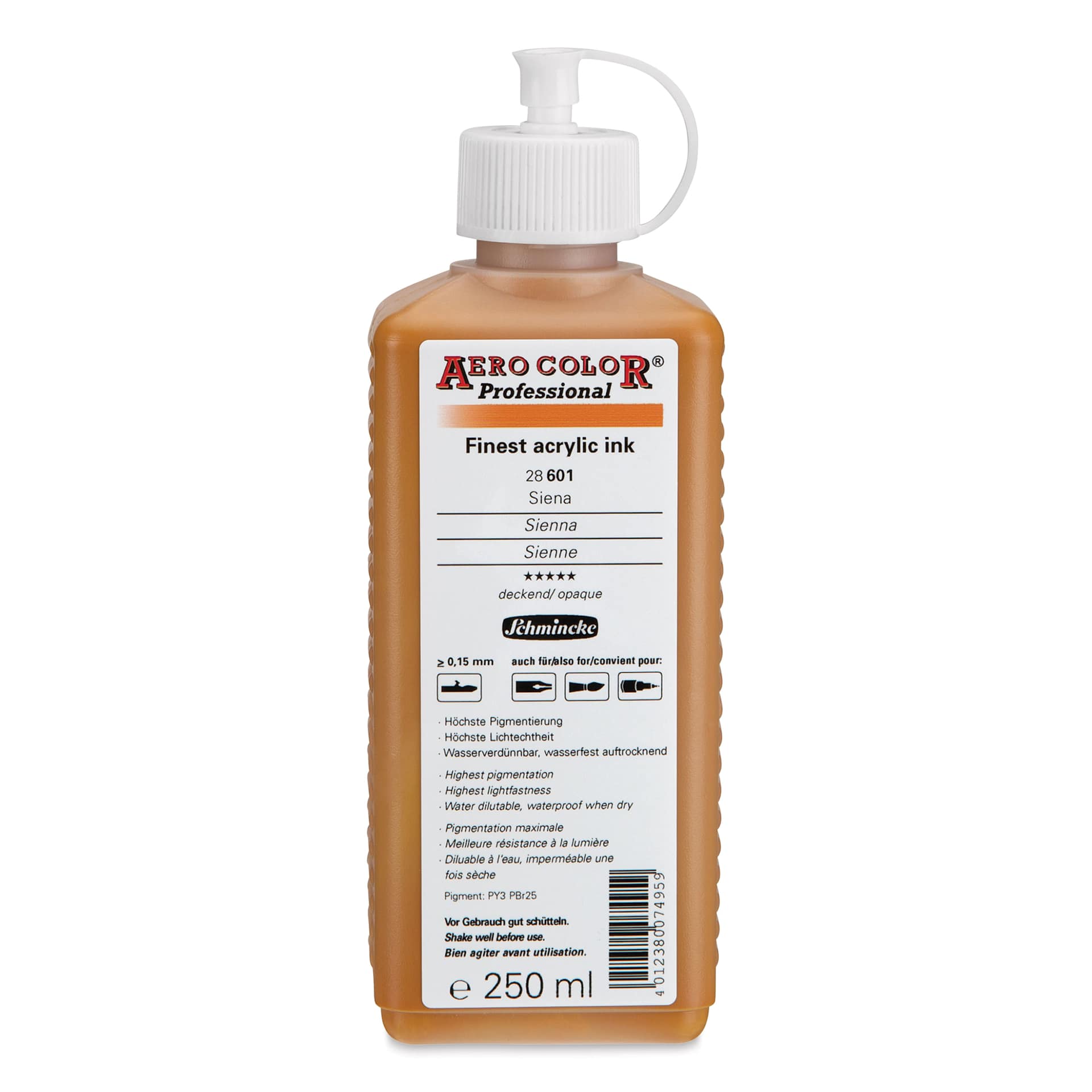 Schmincke Aero Color Professional Airbrush Color - 250 ml, Sienna