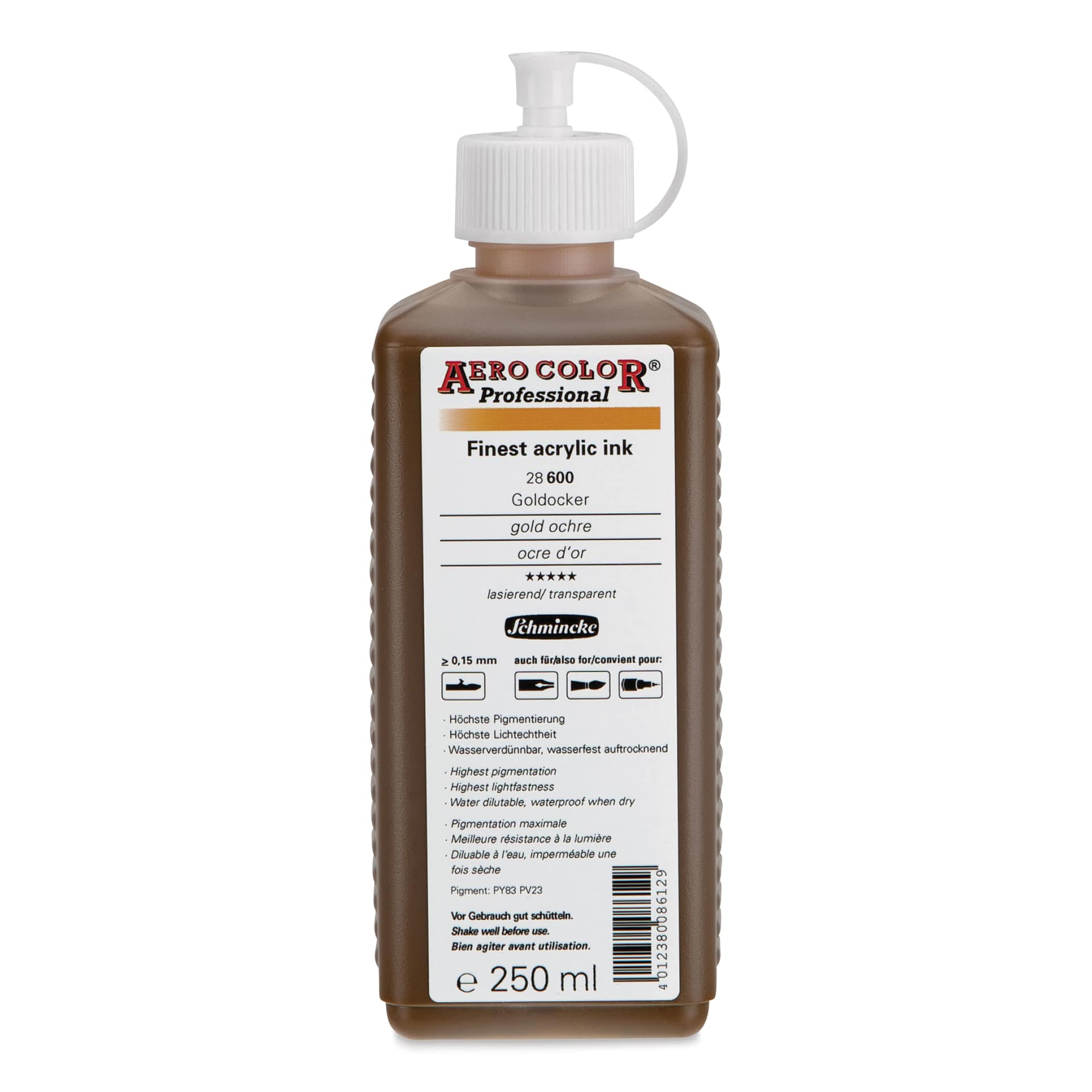 Schmincke Aero Color Professional Airbrush Color - 250 ml, Gold Ochre