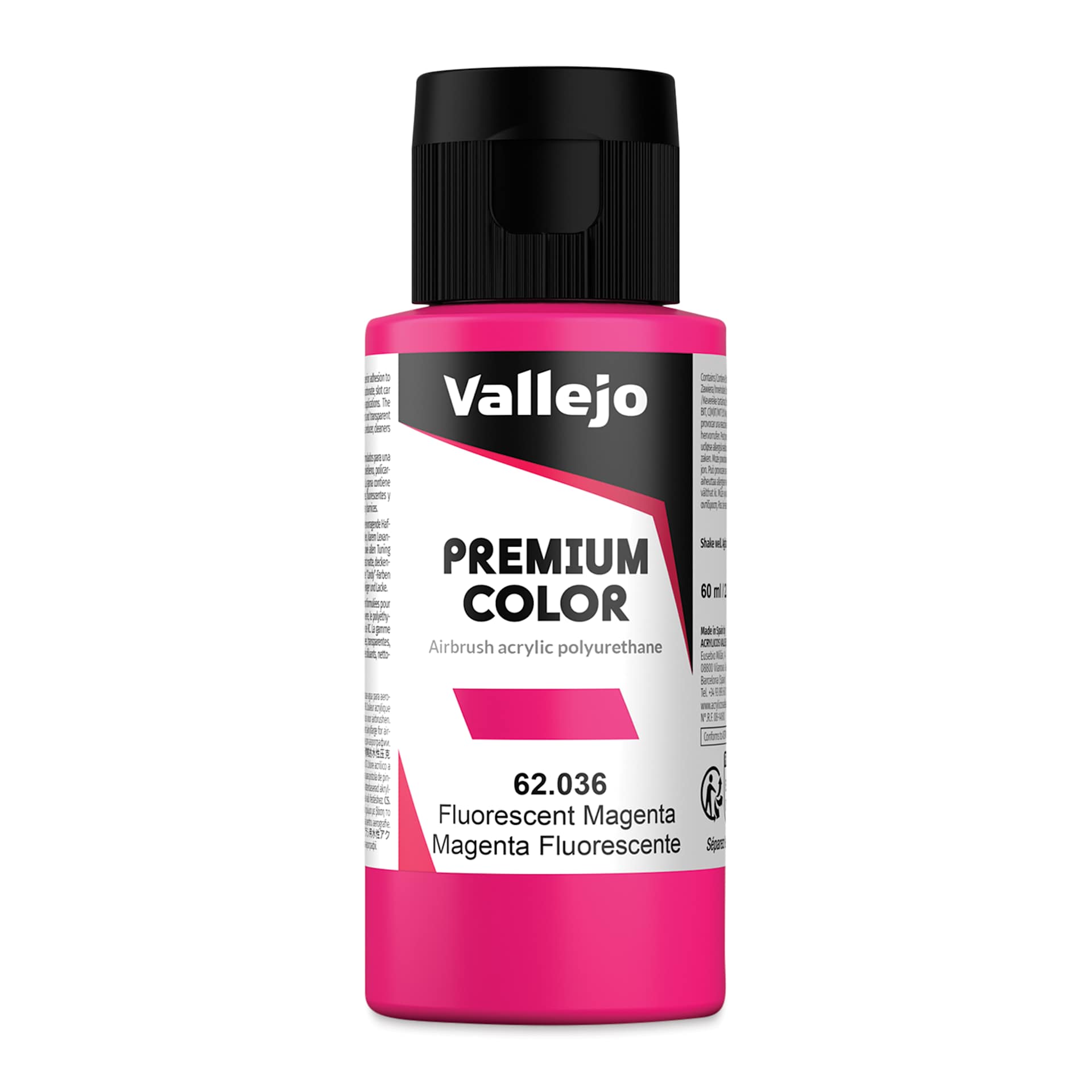 Vallejo Premium Airbrush Colors - 60 ml, Fluorescent Magenta