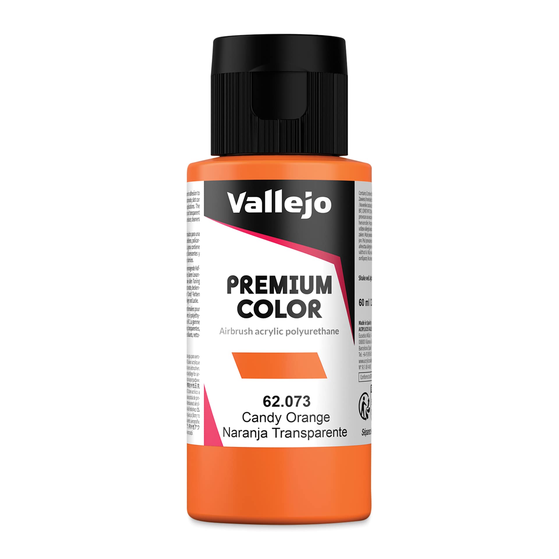 Vallejo Premium Airbrush Colors - 60 ml, Candy Orange