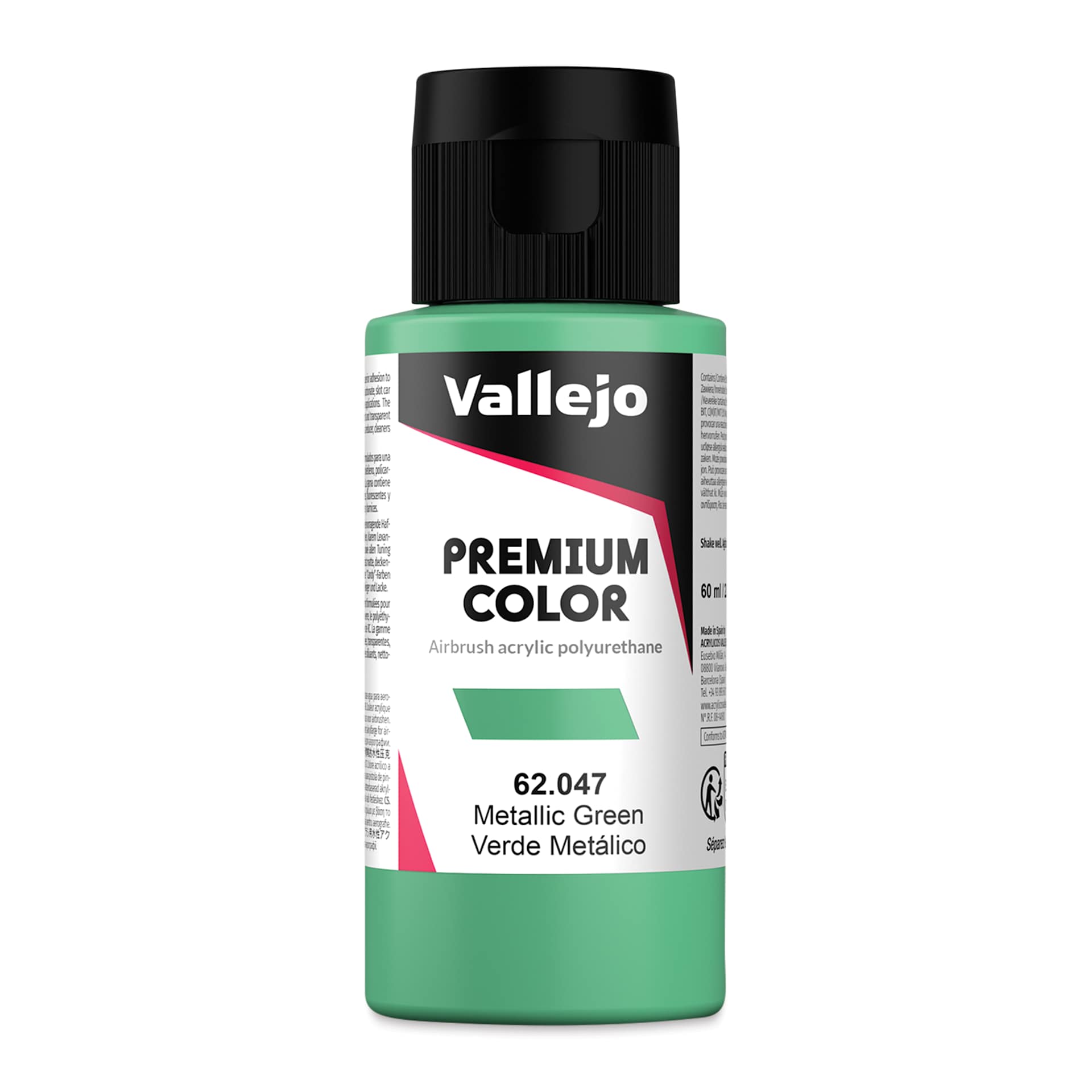 Vallejo Premium Airbrush Colors - 60 ml, Metallic Green