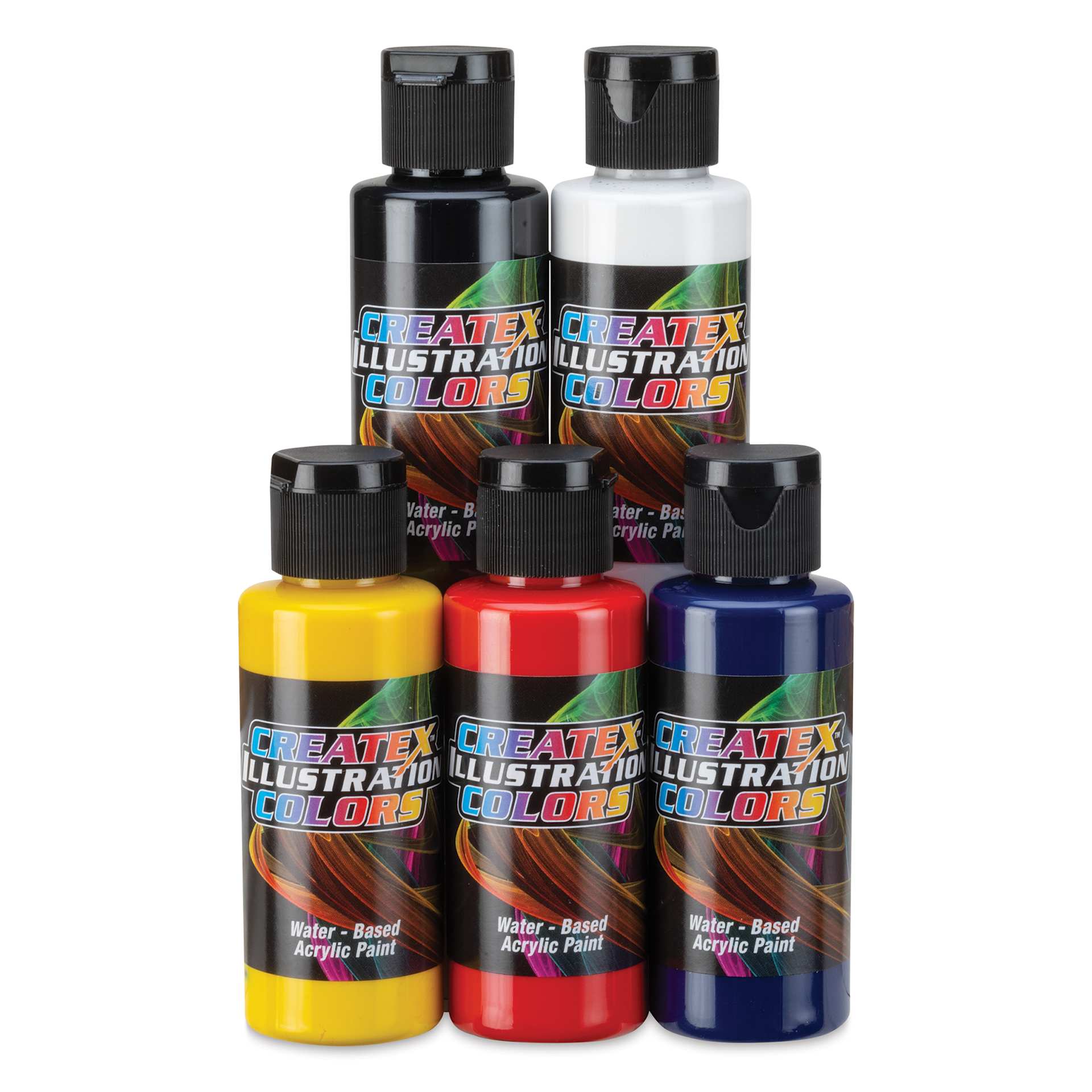 Createx Illustration Colors - Primary Colors, Set of 6, 2 oz