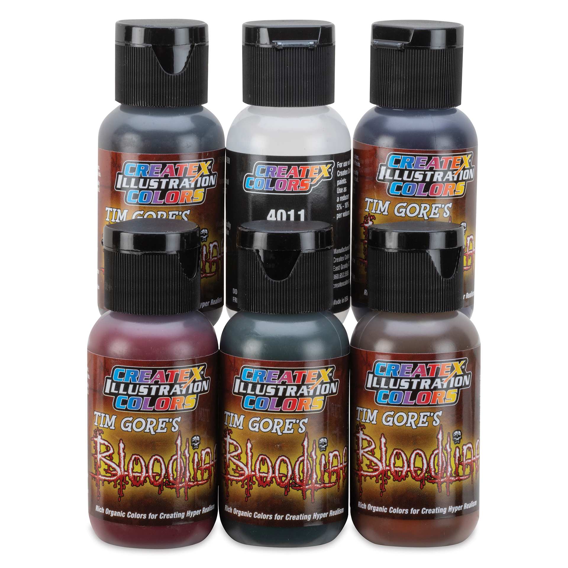 Createx Illustration Color Set - Bloodline Type B+, Set of 6, 1 oz