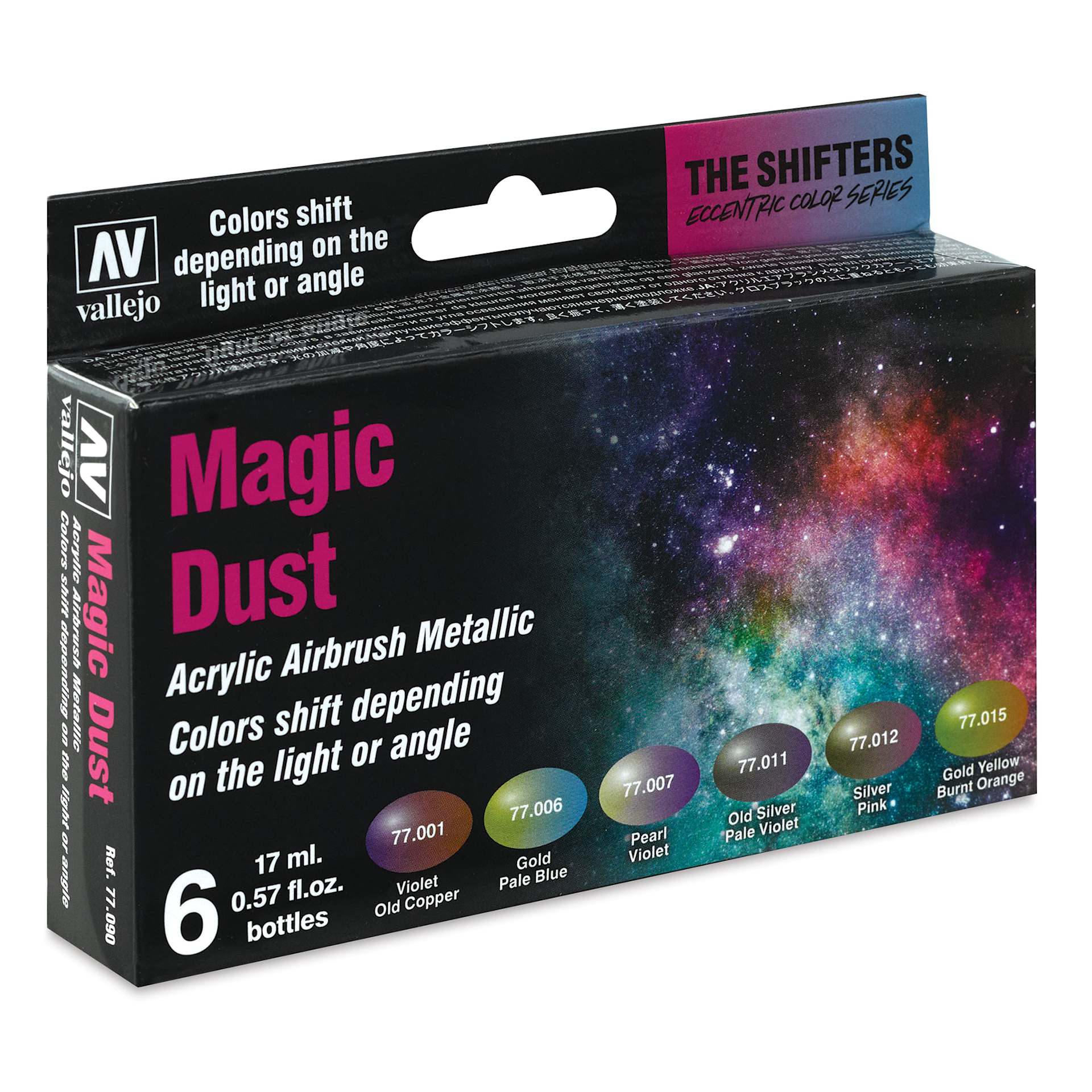 Vallejo The Shifters Eccentric Acrylic Airbrush Colors - 17 ml, Set of 6, Magic Dust (Package)