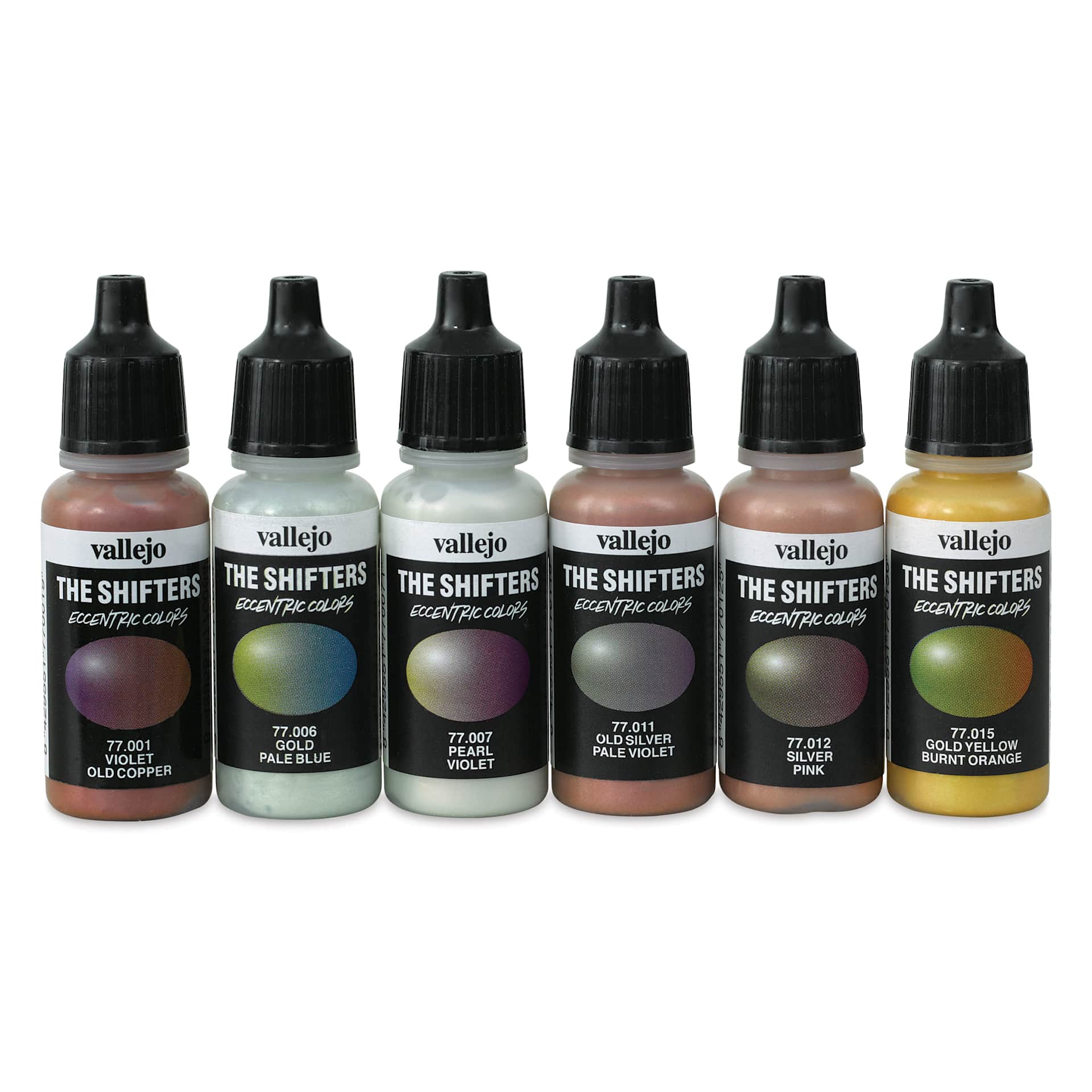 Vallejo The Shifters Eccentric Acrylic Airbrush Colors - 17 ml, Set of 6, Magic Dust (Set contents)