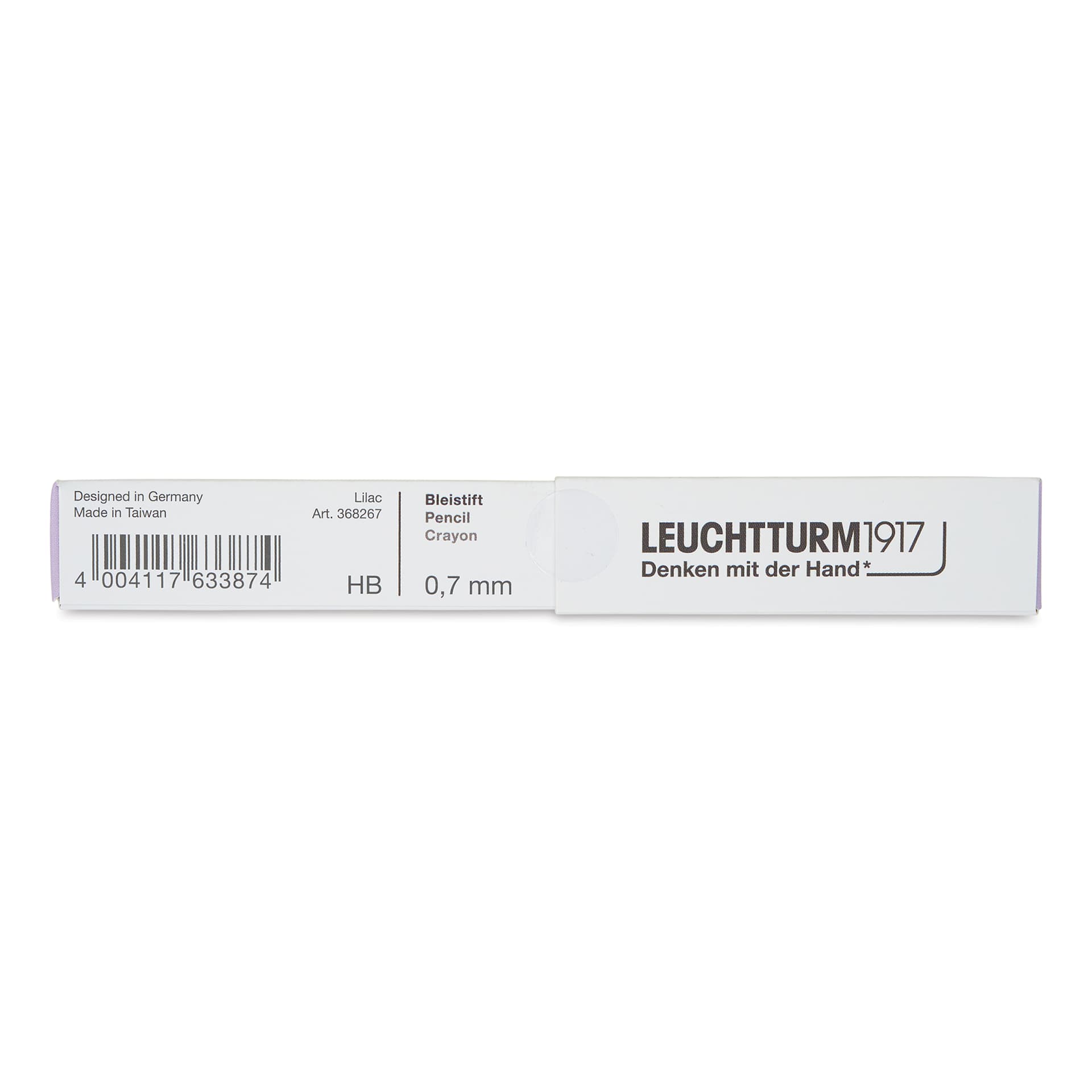 Leuchtturm1917 Drehgriffel Nr. 2 Mechanical Pencil - Lilac, back of the packaging