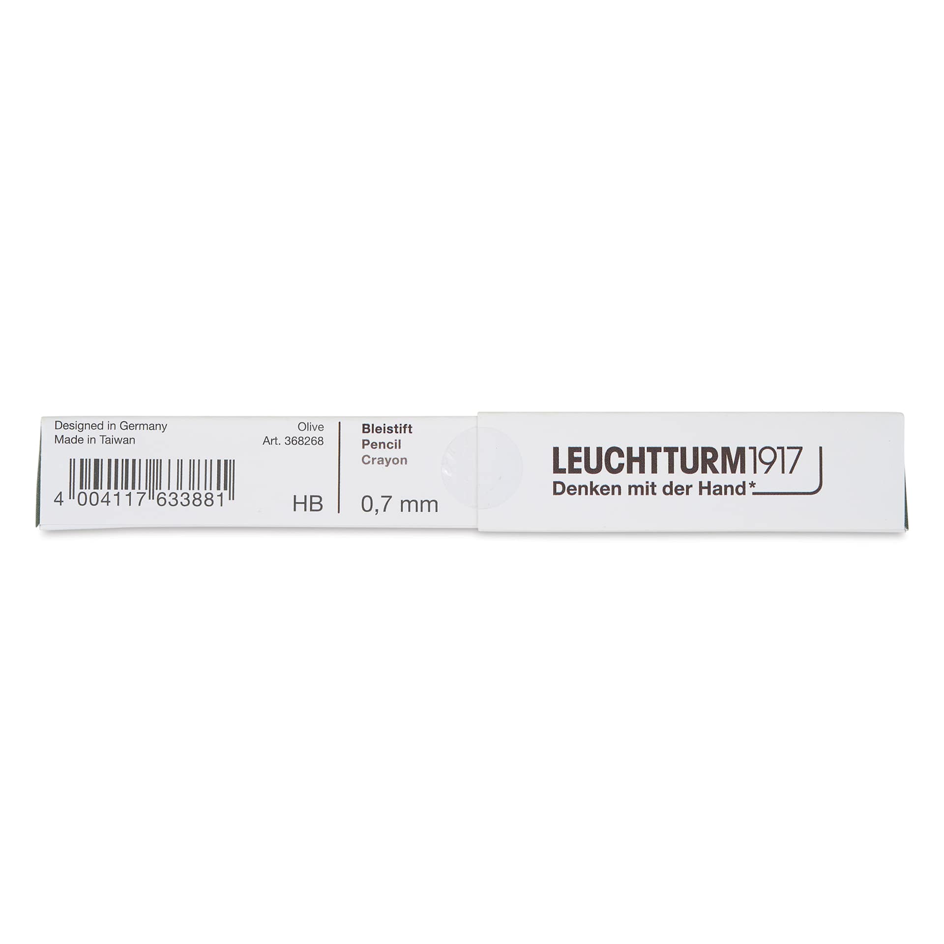 Leuchtturm1917 Drehgriffel Nr. 2 Mechanical Pencil - Olive, back of the packaging