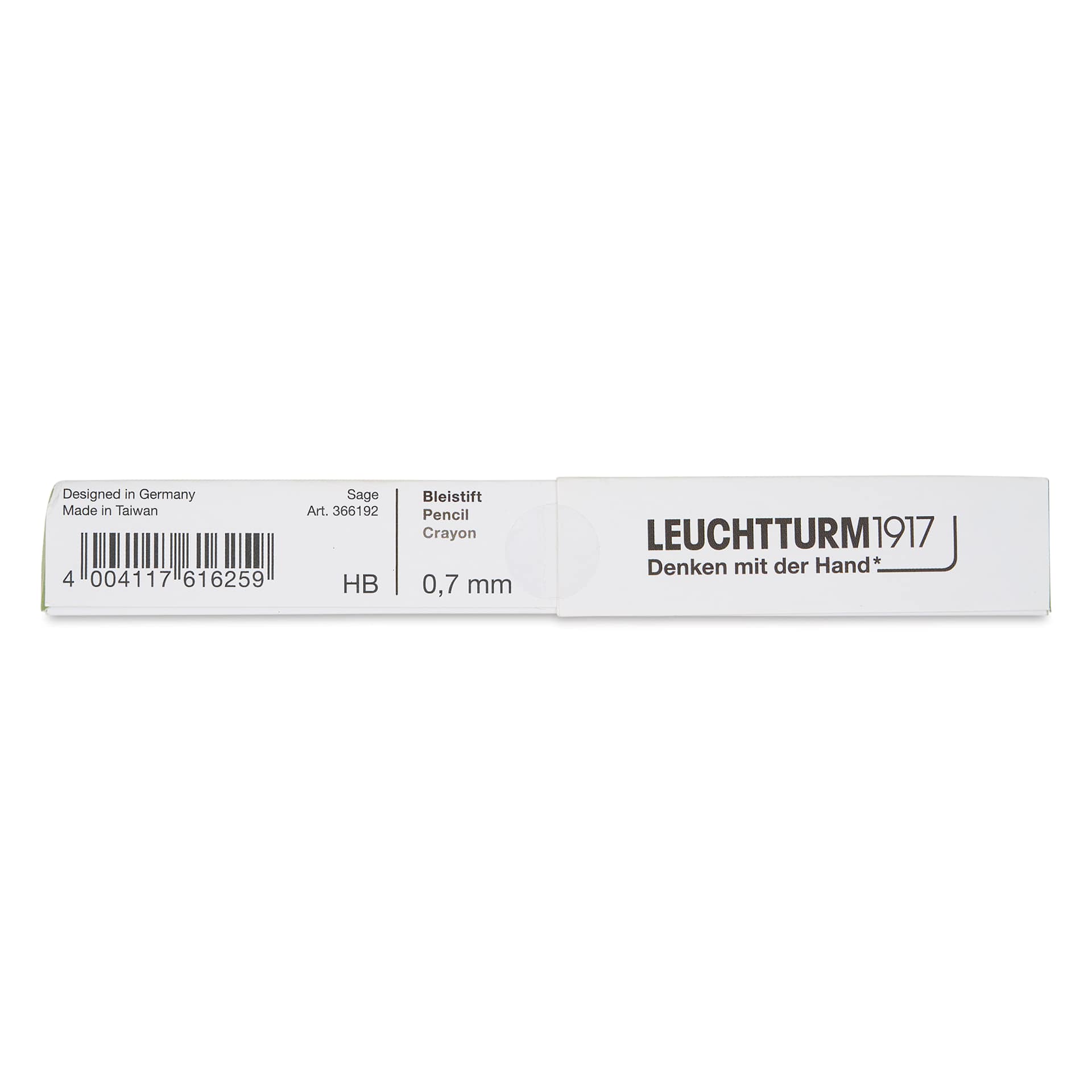 Leuchtturm1917 Drehgriffel Nr. 2 Mechanical Pencil - Sage, back of the packaging