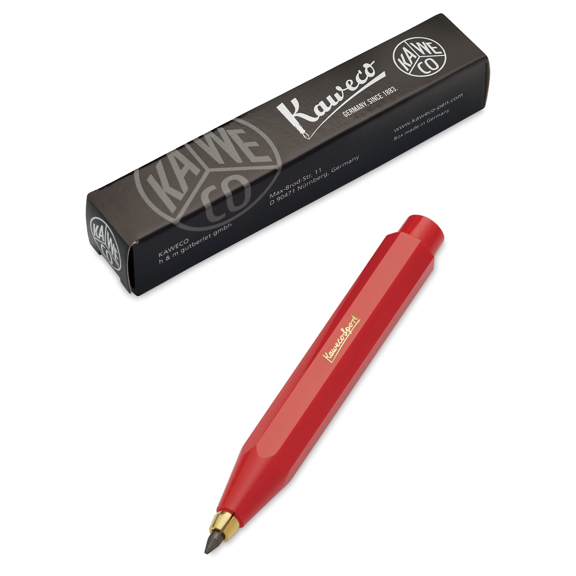 Kaweco Classic Sport Clutch Pencil - Red - pencil and packaging