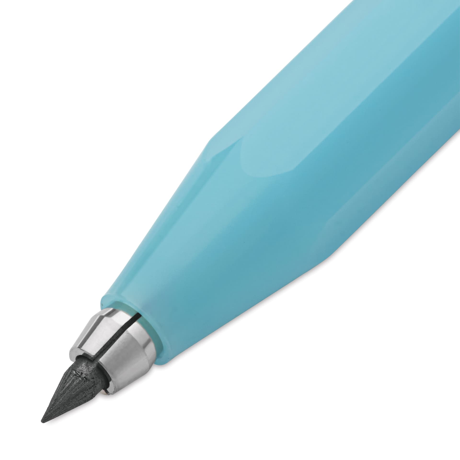 Kaweco Frosted Sport Clutch Pencil - Light Blueberry - close-up of extra tip