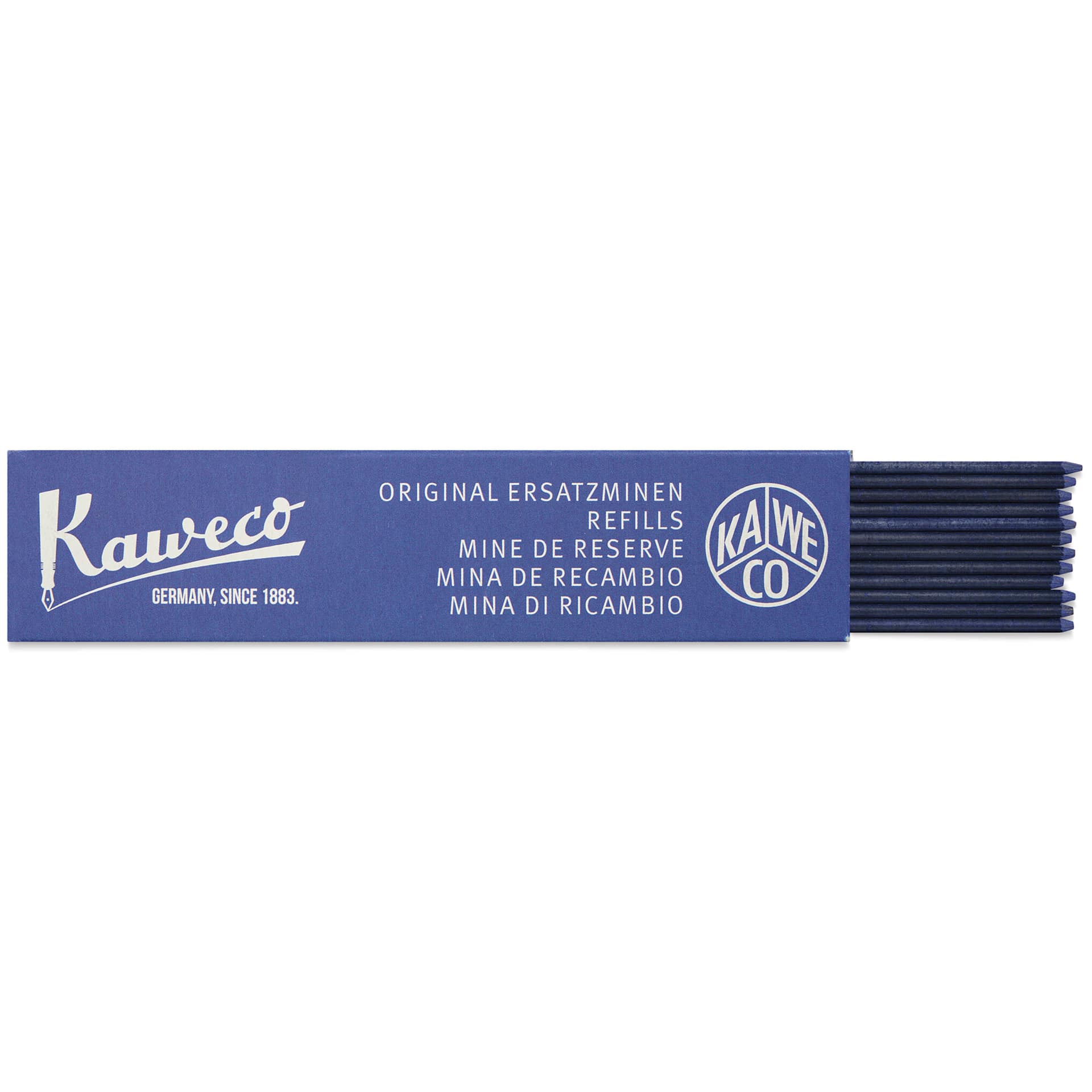 Kaweco Colored Lead Refills - Blue, leads in packaging shown
