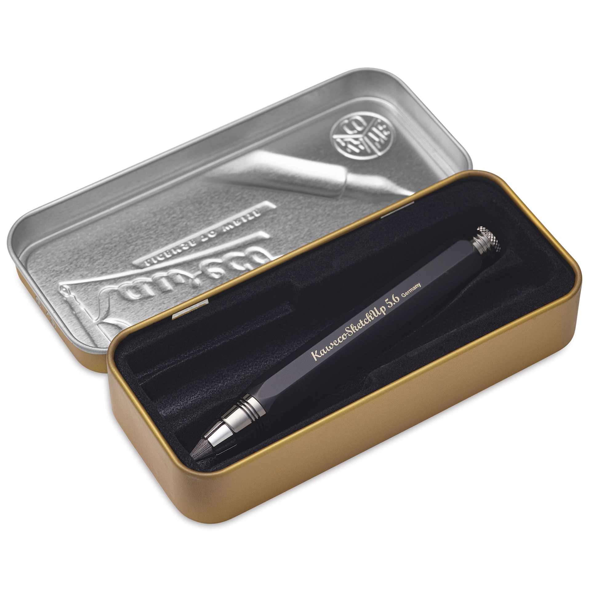 Kaweco Sketch Up Clutch Pencil - Black, 5.6 mm, 5B, pencil inside of the packaging