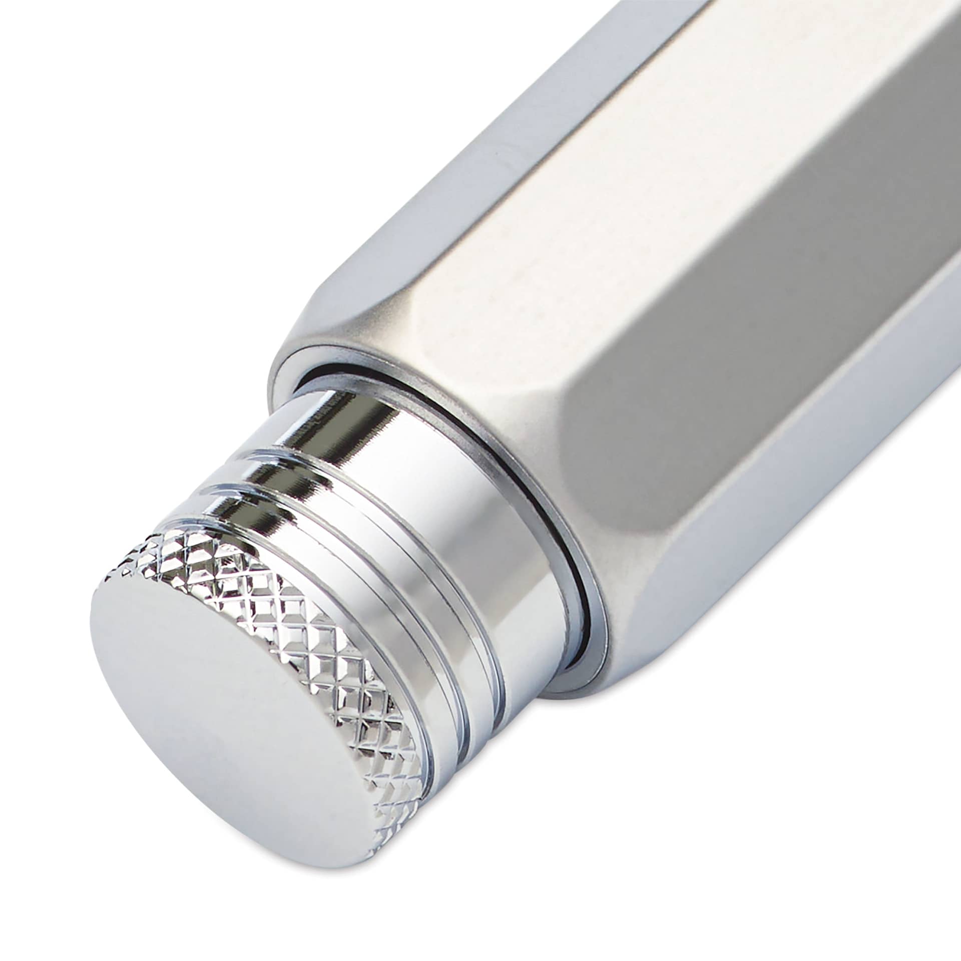 Kaweco Sketch Up Clutch Pencil - Chrome, 5.6 mm, 5B, close-up of the thrush tube