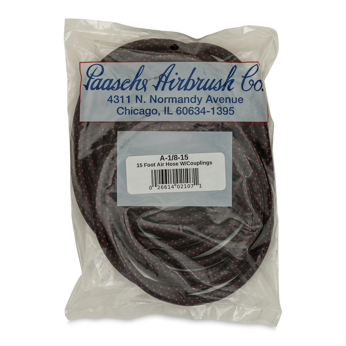 Paasche Braided Air Hose - 15 ft - front of packaging