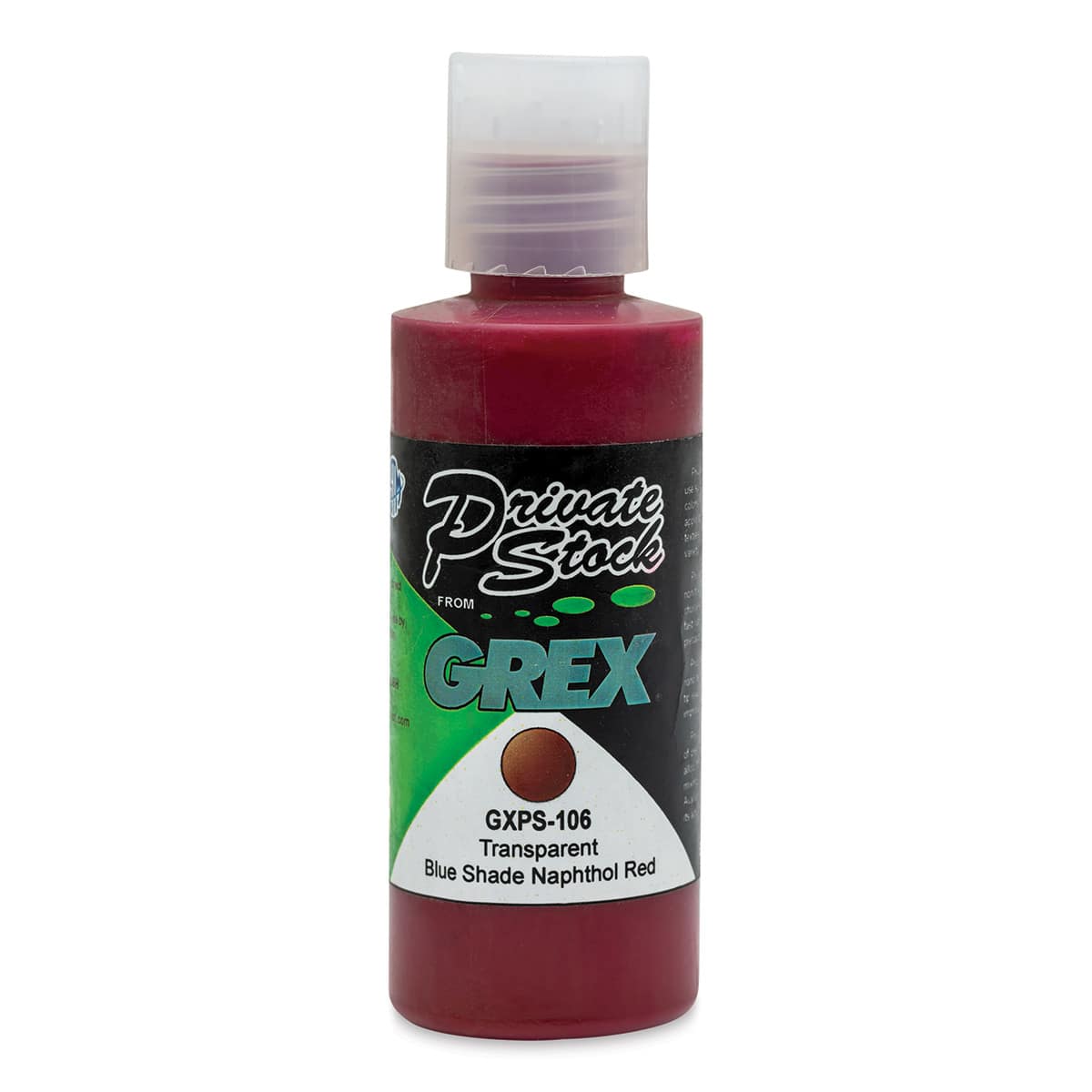 Grex Private Stock Airbrush Color - Transparent Napthol Red (Blue Shade), 2 oz
