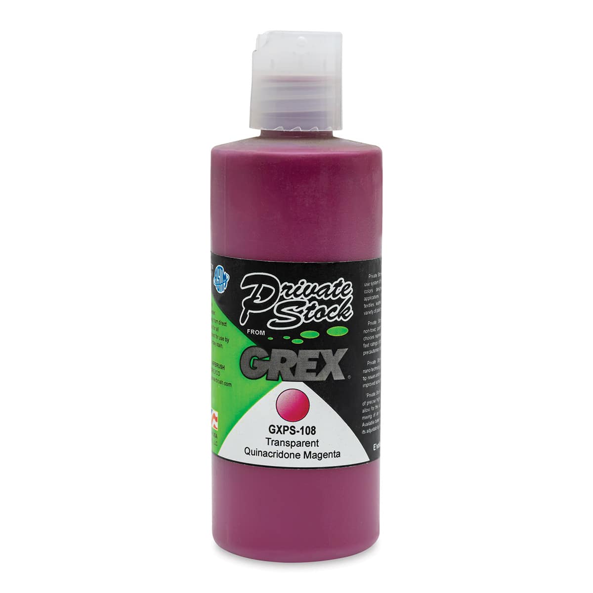Grex Private Stock Airbrush  Colors - Tansparent Quinacridone Magenta, 4 oz
