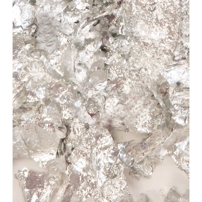 Mona Lisa Metal Leaf Flakes - Silver Metal Flake, 3g close up to show texture