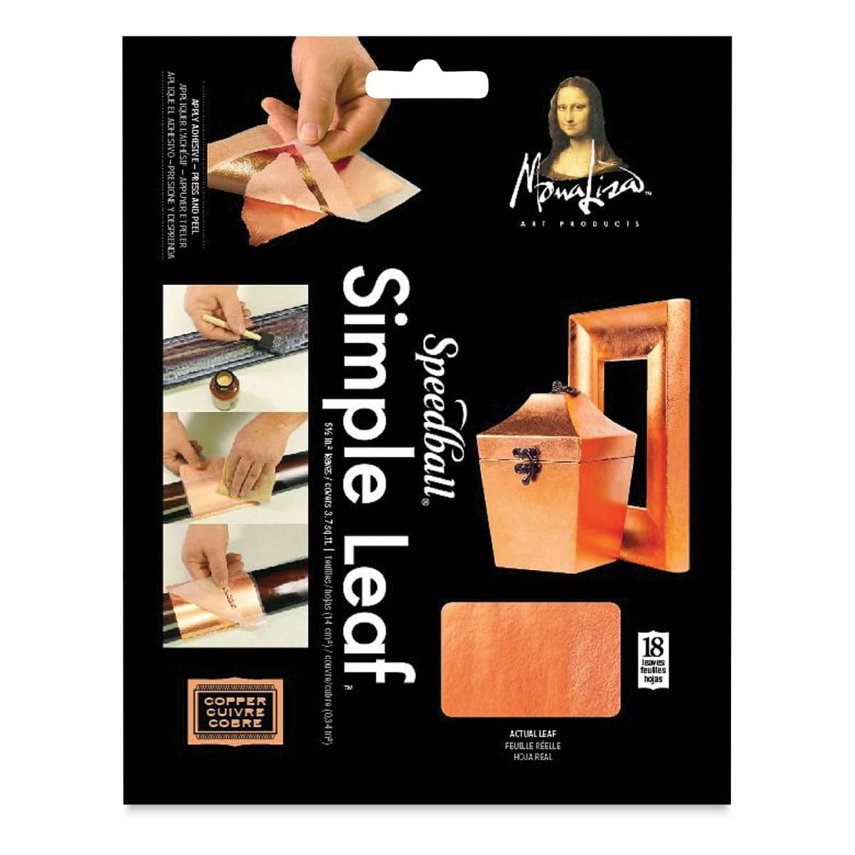 Mona Lisa Simple Leaf - 5.5" x 5.5", 18 Sheets, Copper