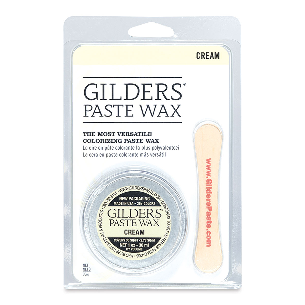 Gilders Paste Wax - 30 ml, Cream - front of packaging
