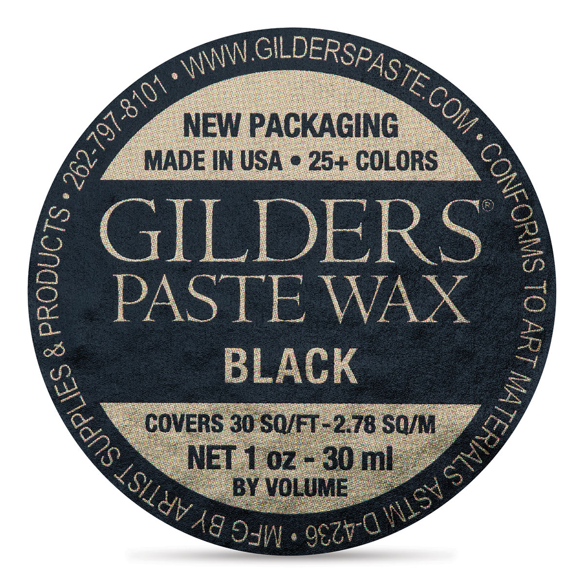 Gilders Paste Wax - 30 ml, Black