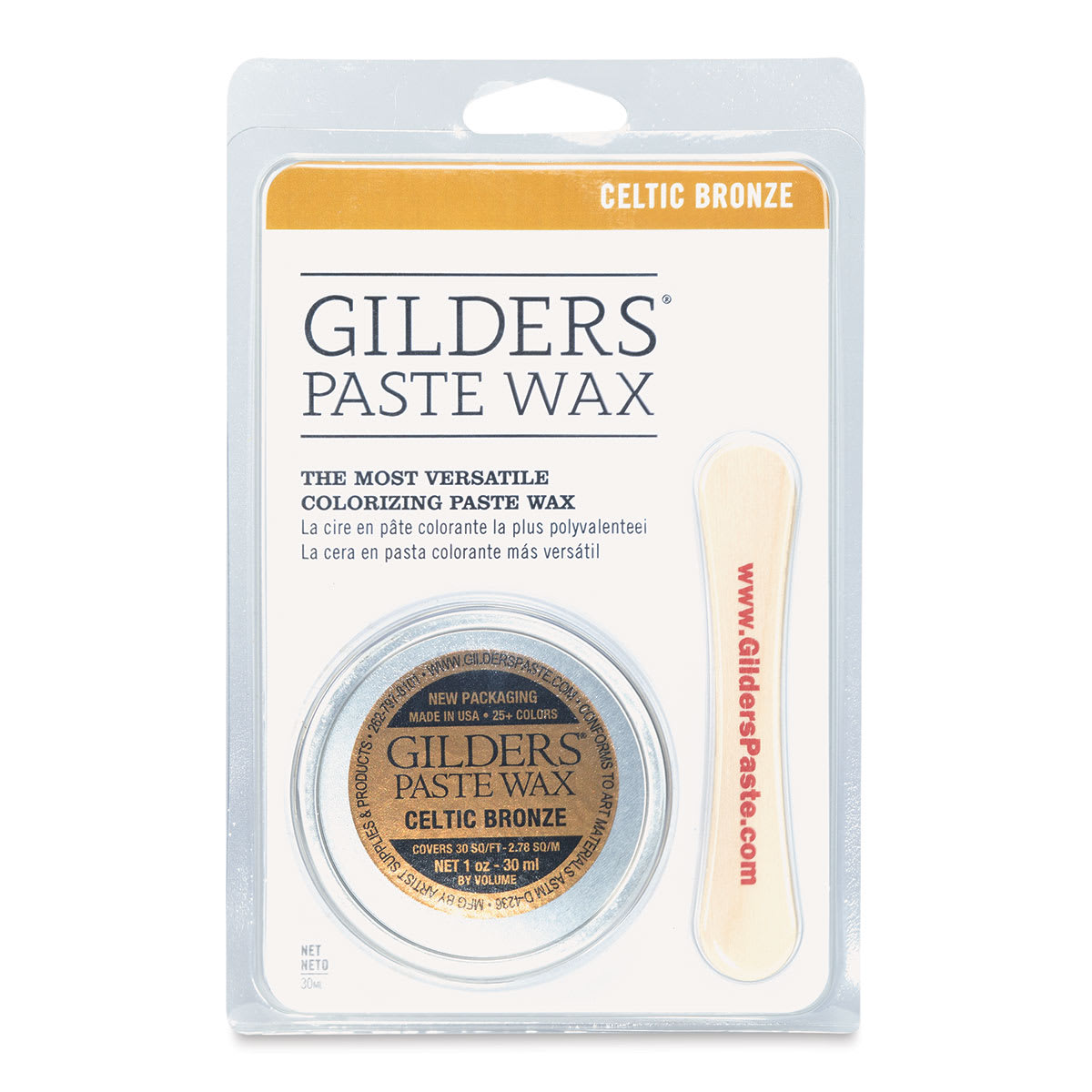 Gilders Paste Wax - 30 ml, Celtic Bronze - front of packaging