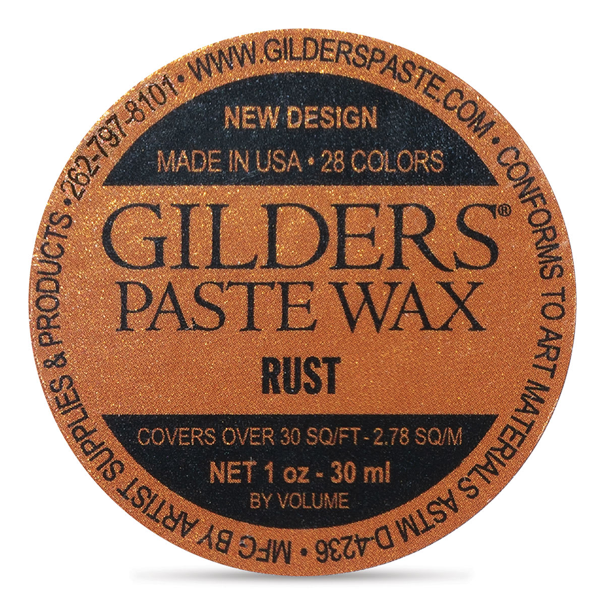 Gilders Paste Wax - 30 ml, Rust
