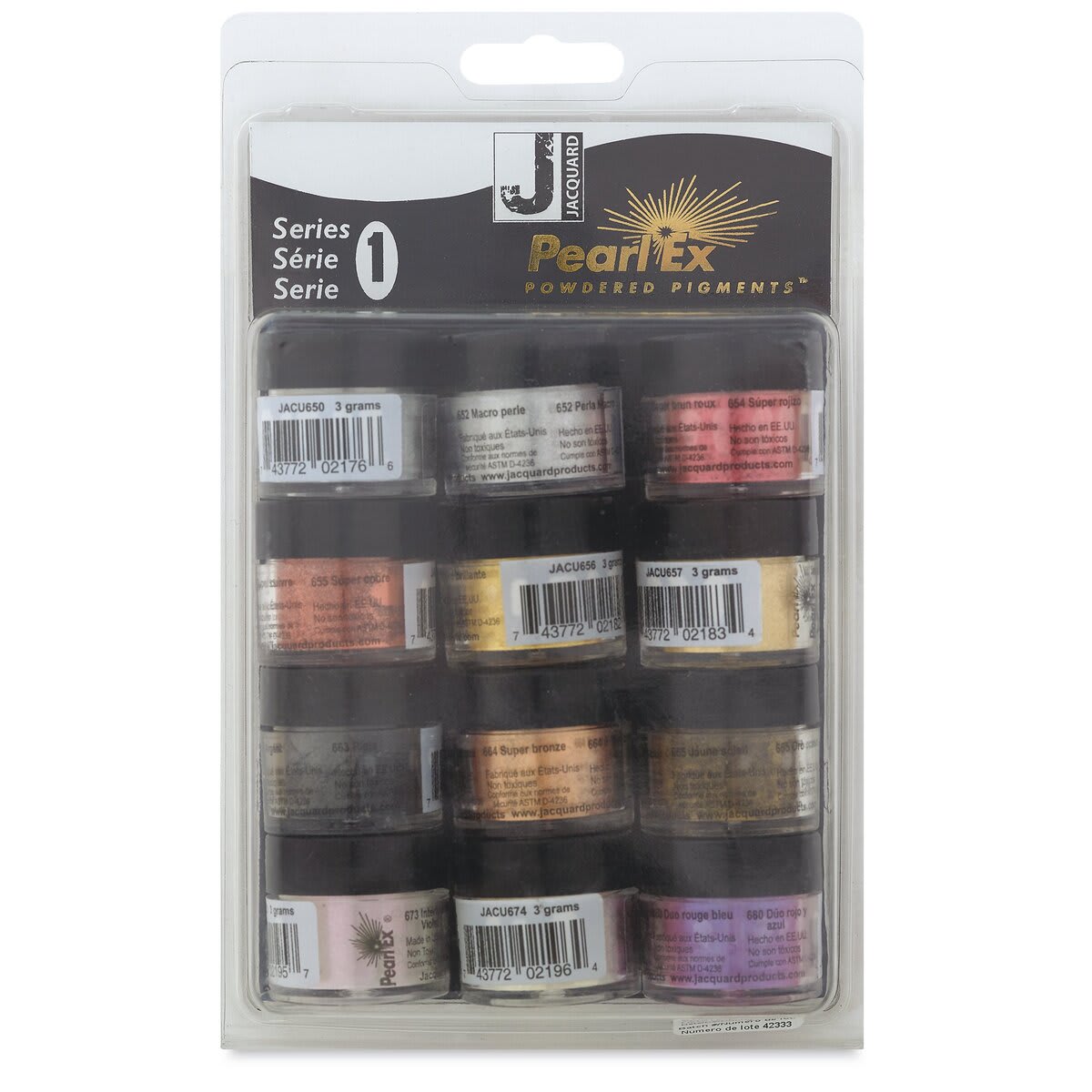 Jacquard Pearl-Ex Pigments - Series I, Set of 12 (in package)