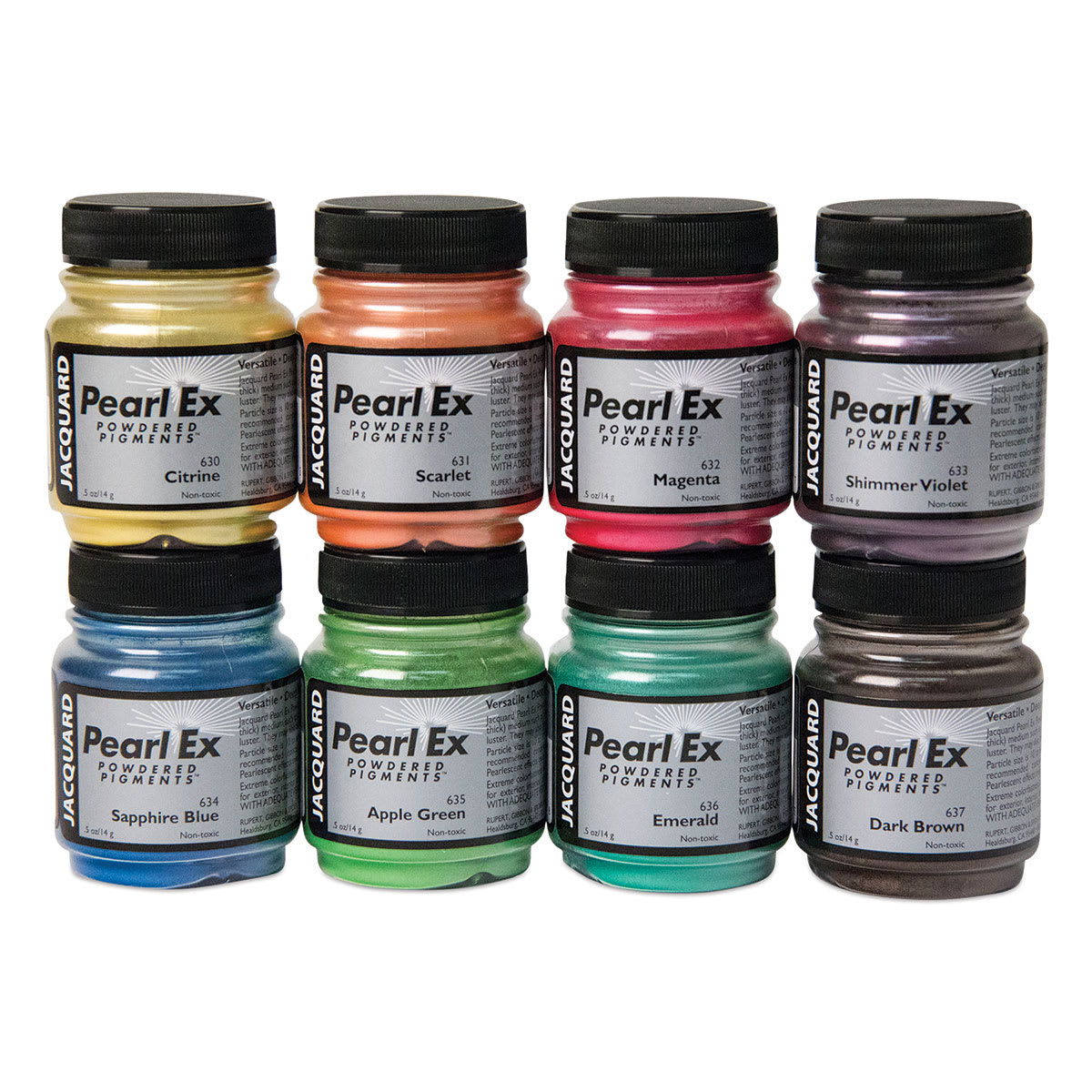 Jacquard Pearl-Ex Pigments Sets - Chromatic Set of 8 shown stacked