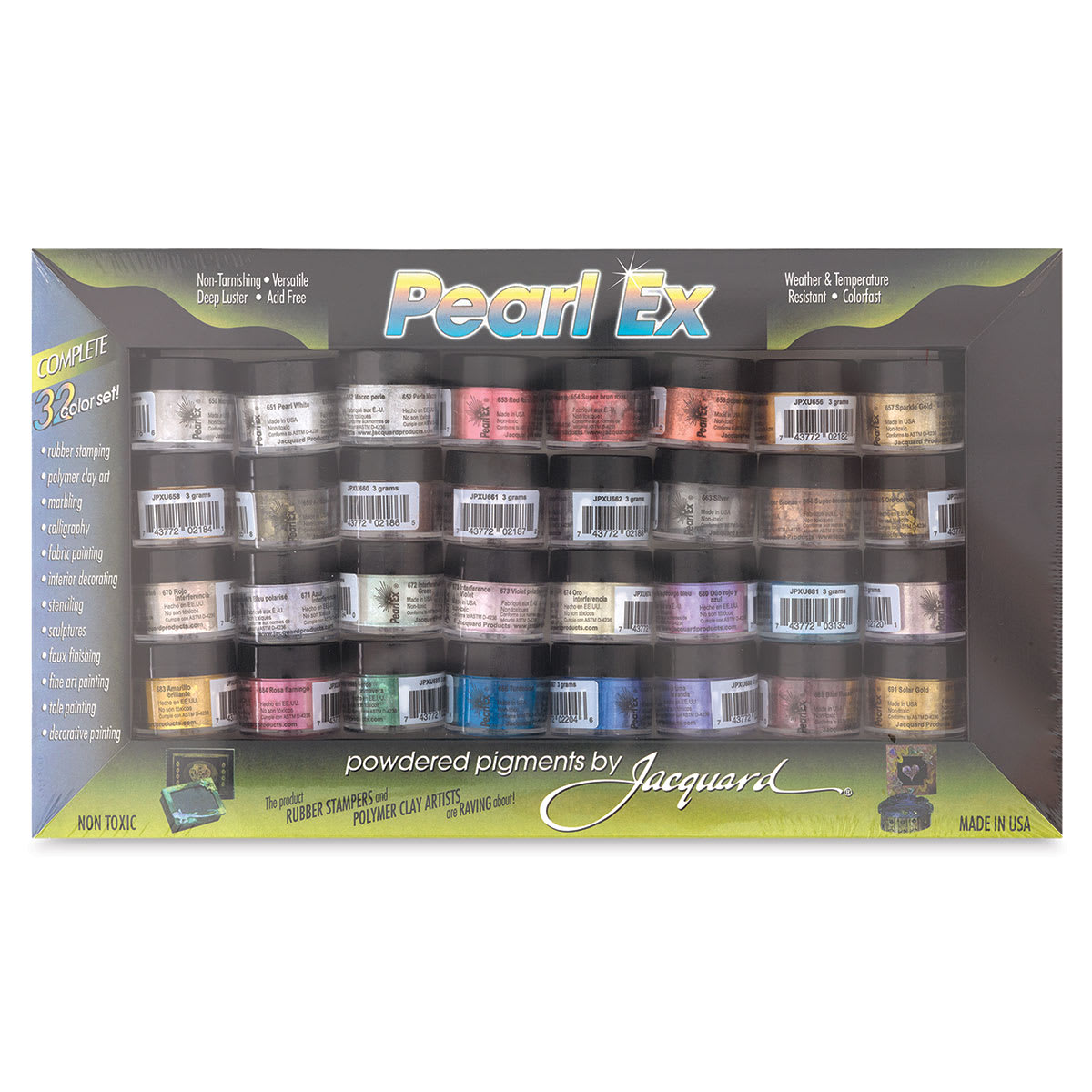 Jacquard Pearl-Ex Pigments - Assorted, Set of 32