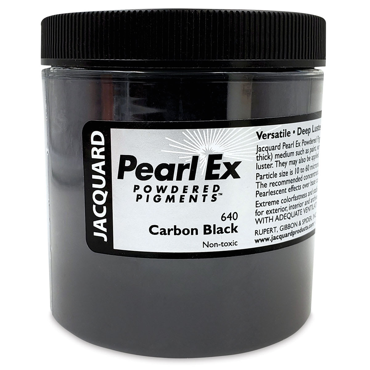 Jacquard Pearl-Ex Pigment - 4 oz, Carbon Black, Jar