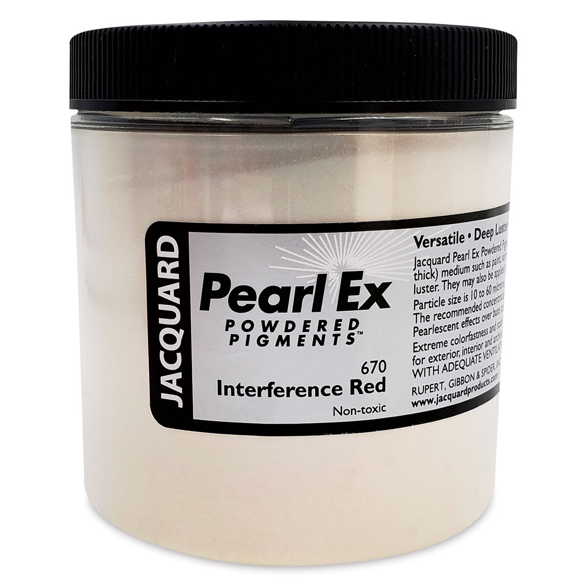 Jacquard Pearl-Ex Pigment - 4 oz, Interference Red, Jar