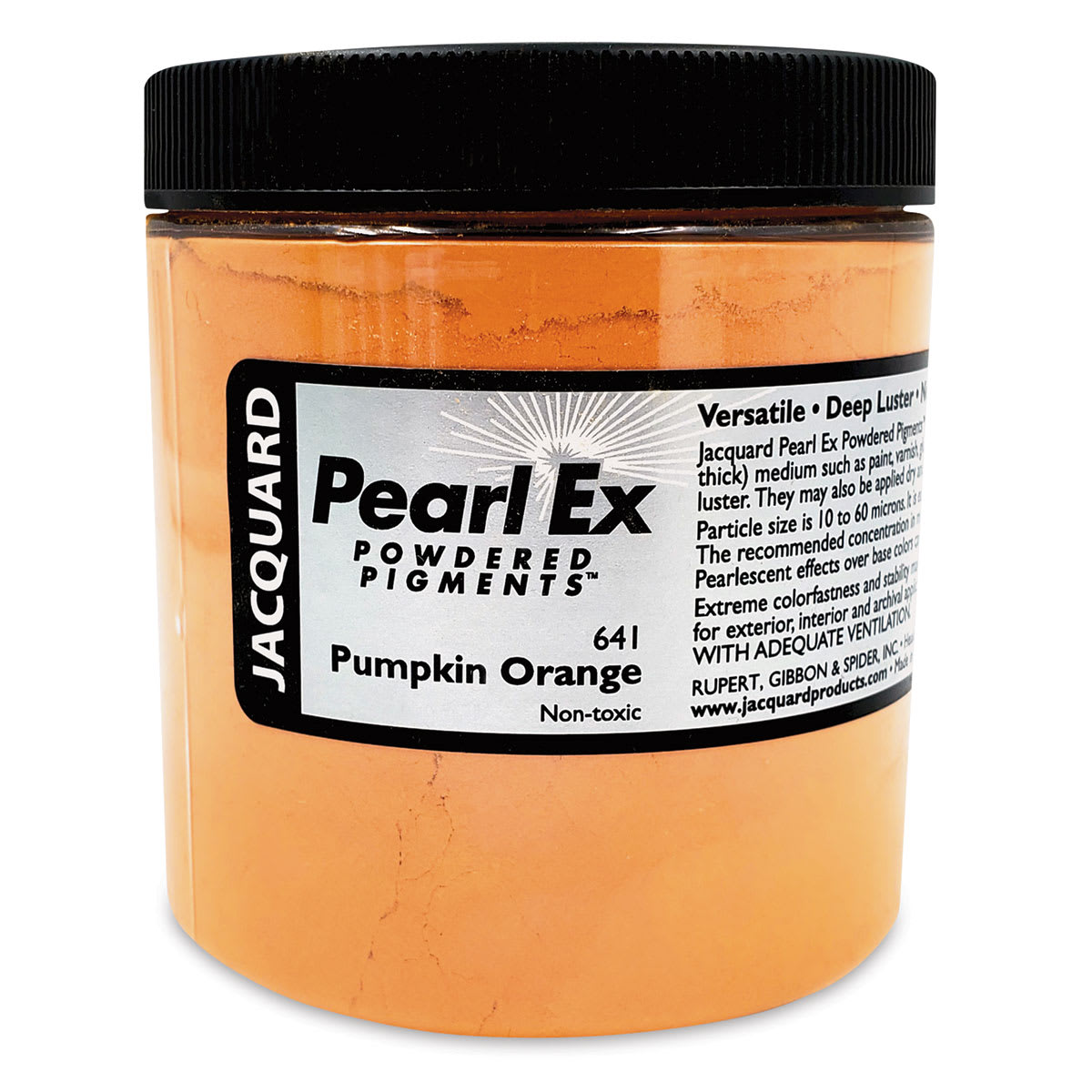 Jacquard Pearl-Ex Pigment - 4 oz, Pumpkin Orange, Jar